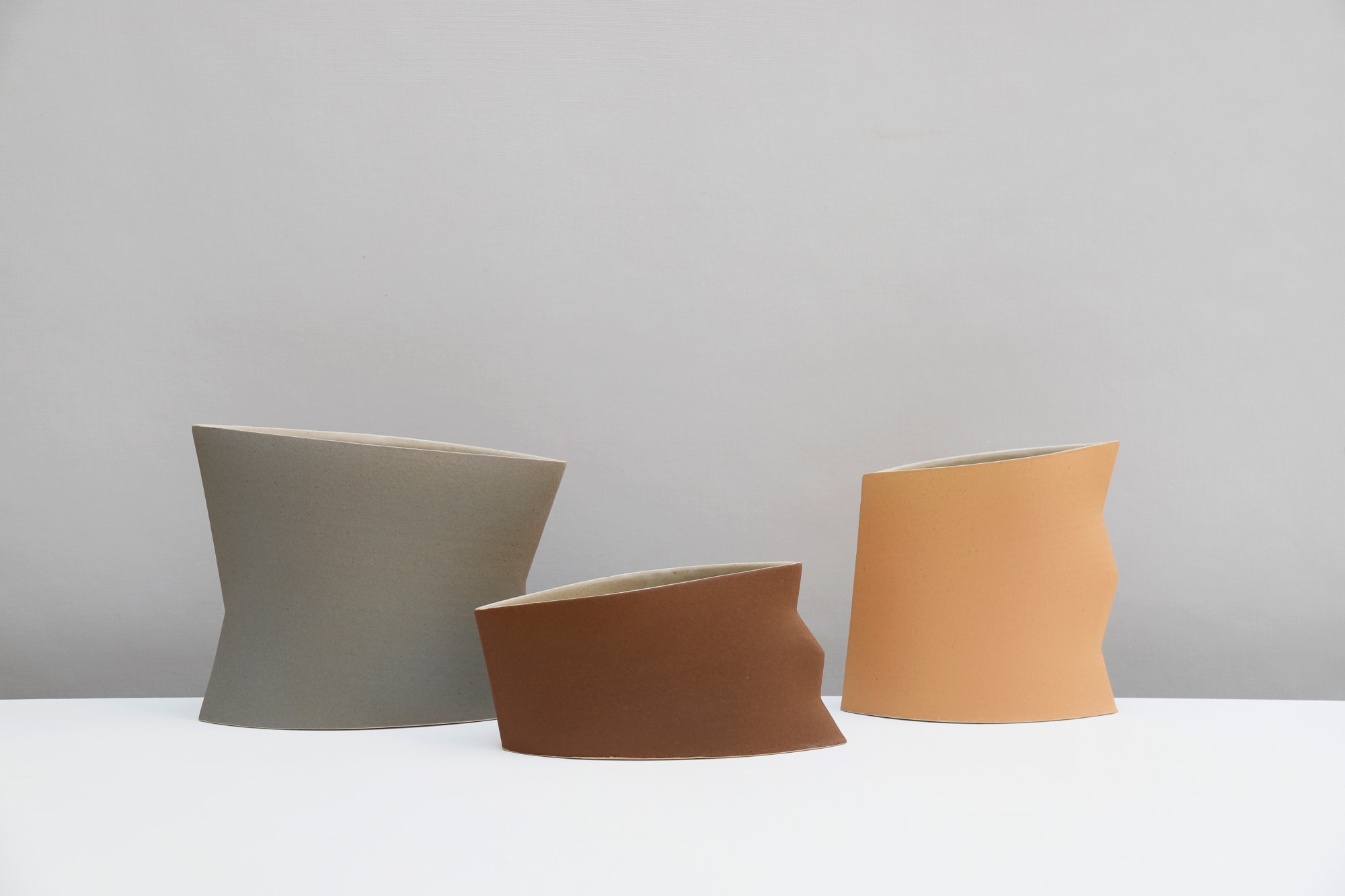 Sun Kim, Group of Three Geometric Vessels , 2023