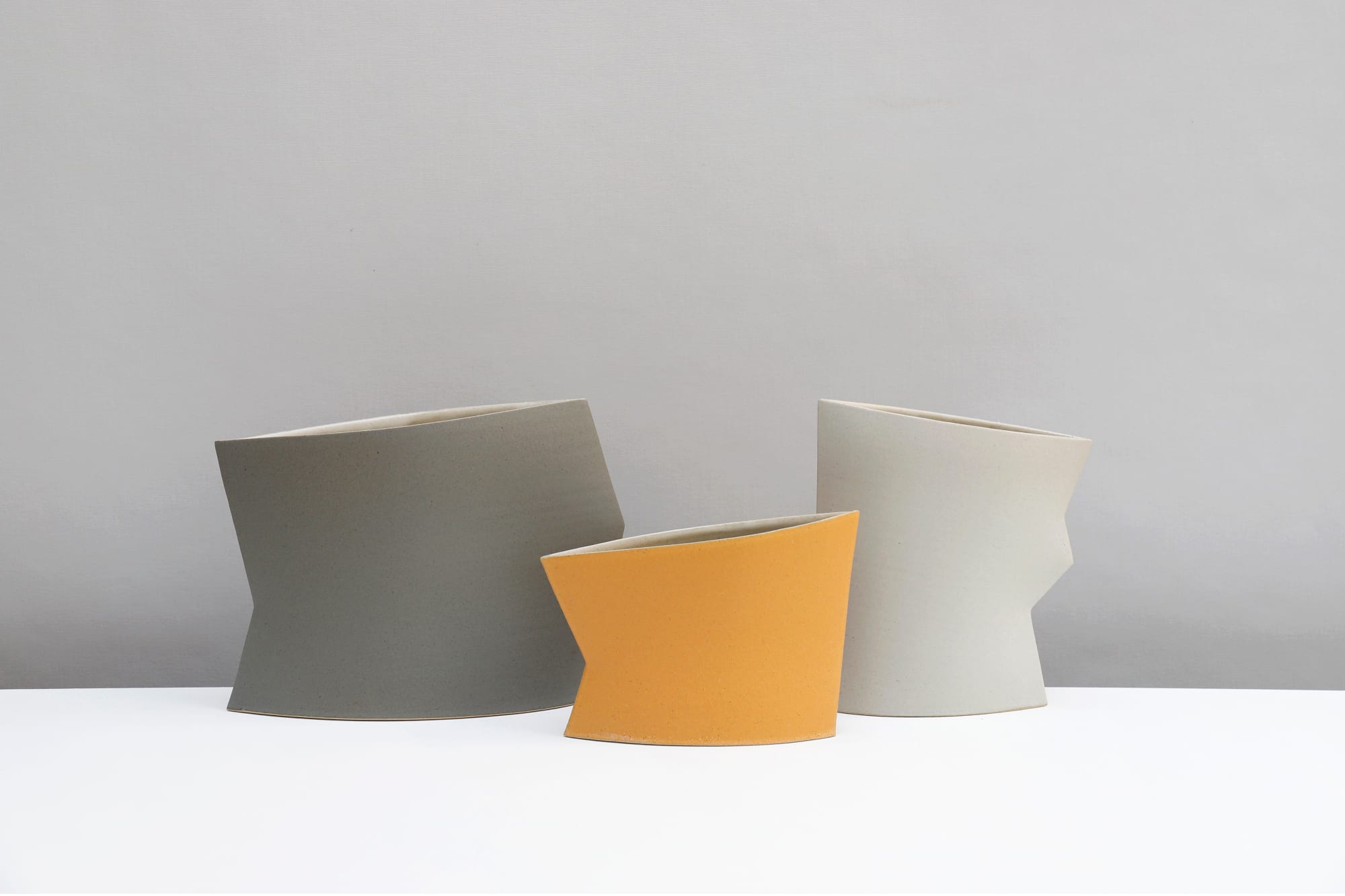 Sun Kim, Group of Three Geometric Vessels , 2023
