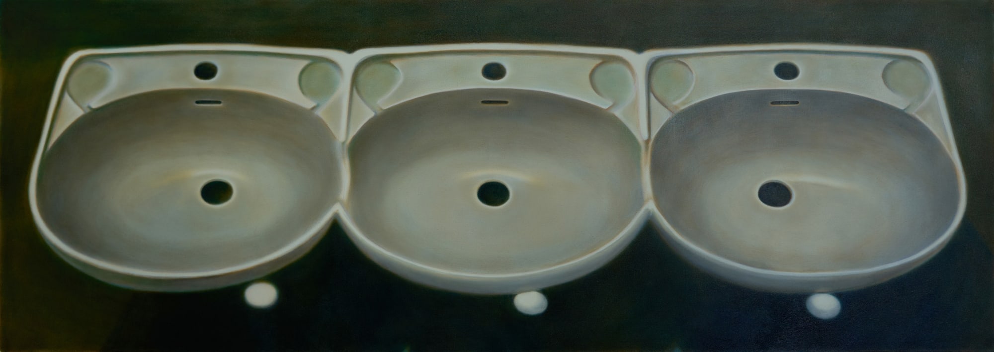 Wong Hoi Ching, Hebe, Pea Shaped Triple Wall Hung Lavatory 豌豆形三連掛牆式面盆, 2023