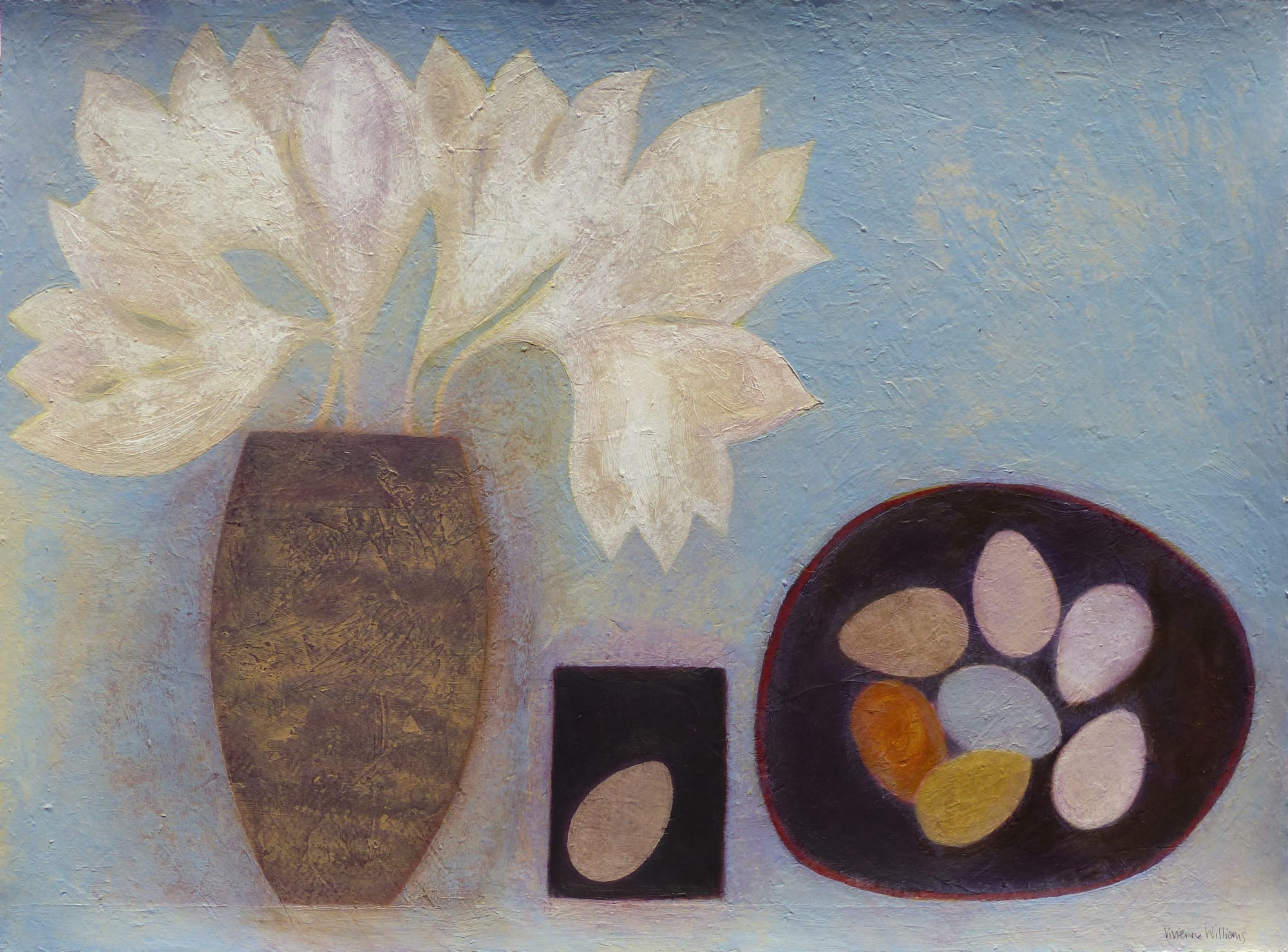 Vivienne Williams, Lilies and Eggs, 2023