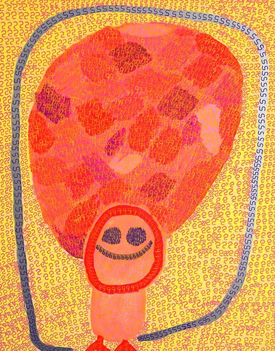 King Nobuyoshi Godwin, The Peacock Is Having A Fun Day Because It Is Jumping The Rope "22", 2021