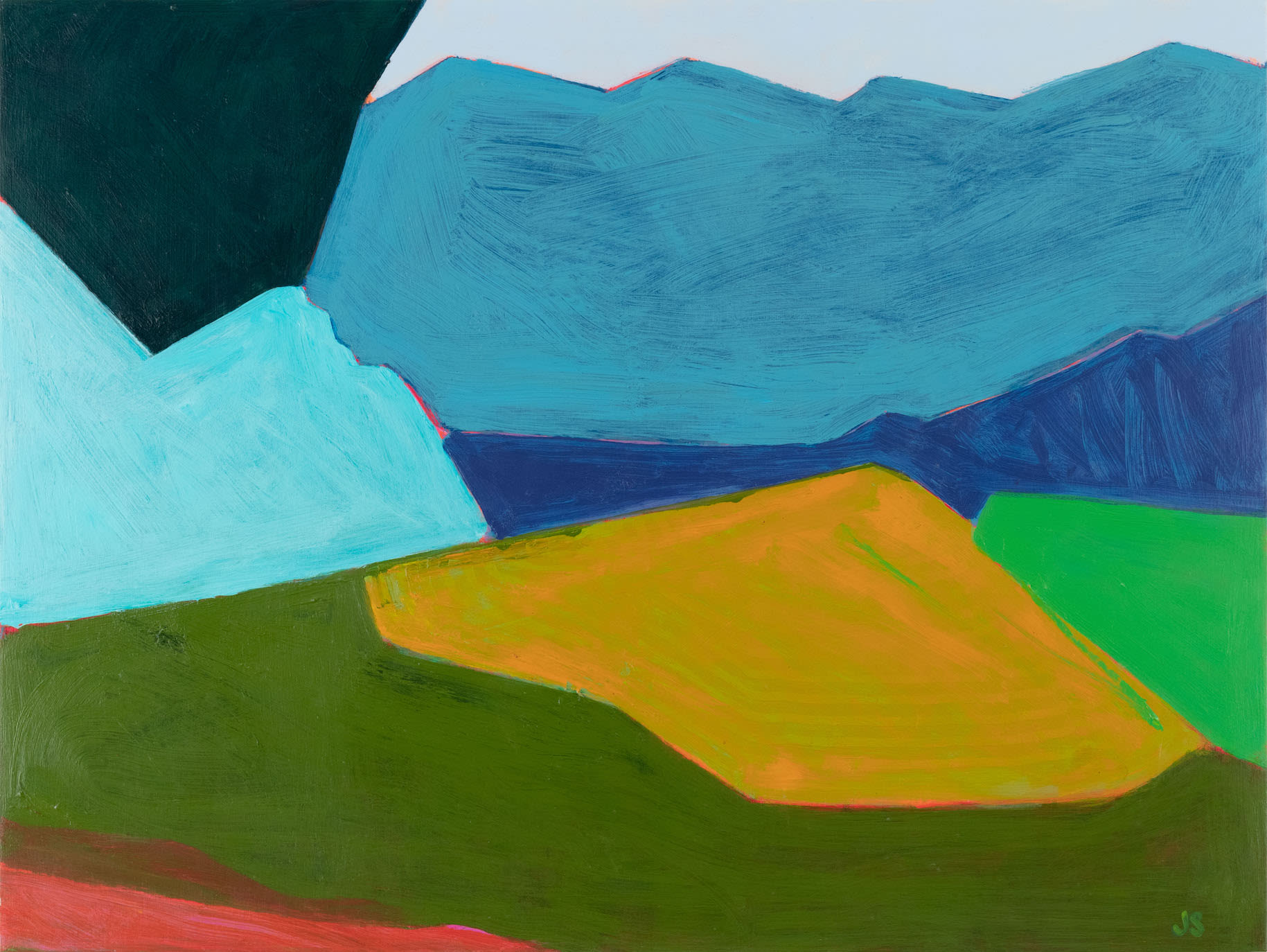 Jessica Singerman, Community Garden with Hills, 2021