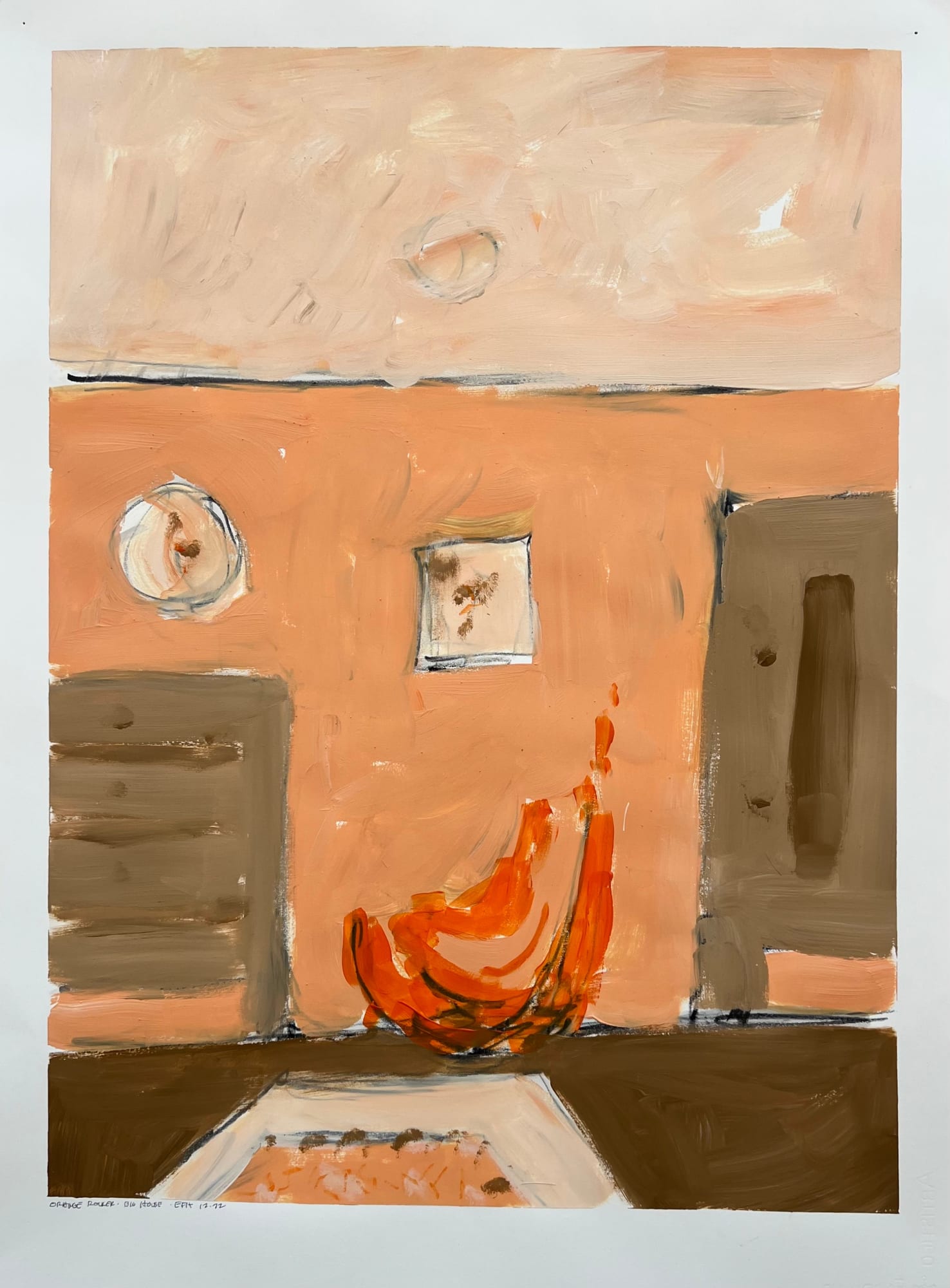 Abie Harris, Orange Rocker - Big House, 2022