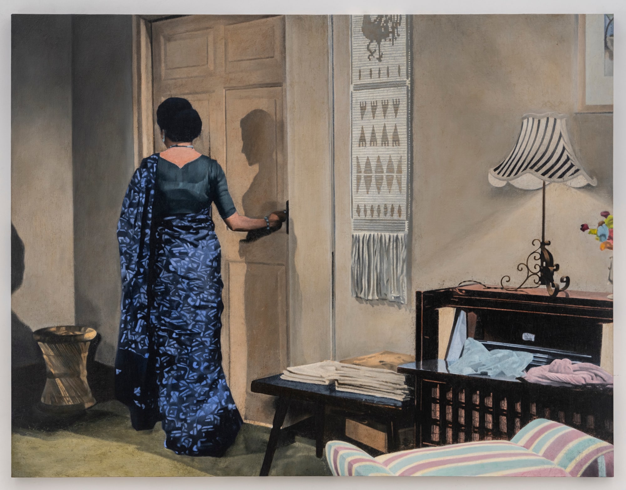 Atul Dodiya, Karuna entering her bedroom, 2020-2022