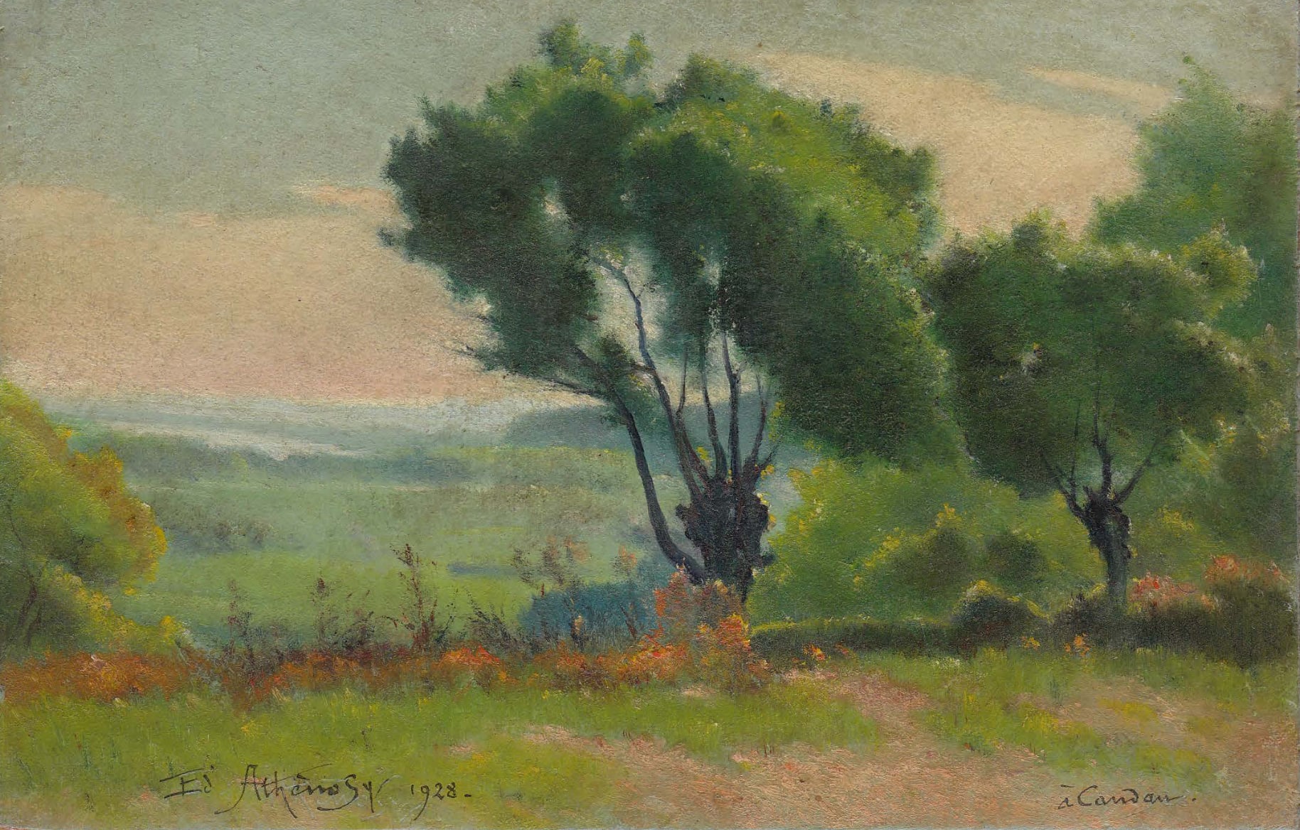 EDOUARD ATHÉNOSY, Inspired by Corot, 1928