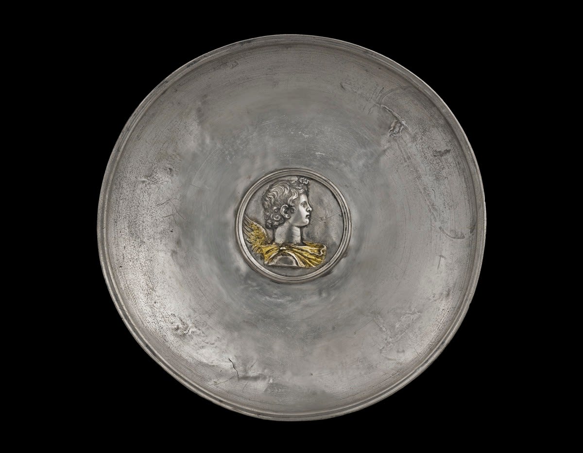 20. Bowl with Eros Medallion Roman, Julio-Claudian Period, first century A.D.