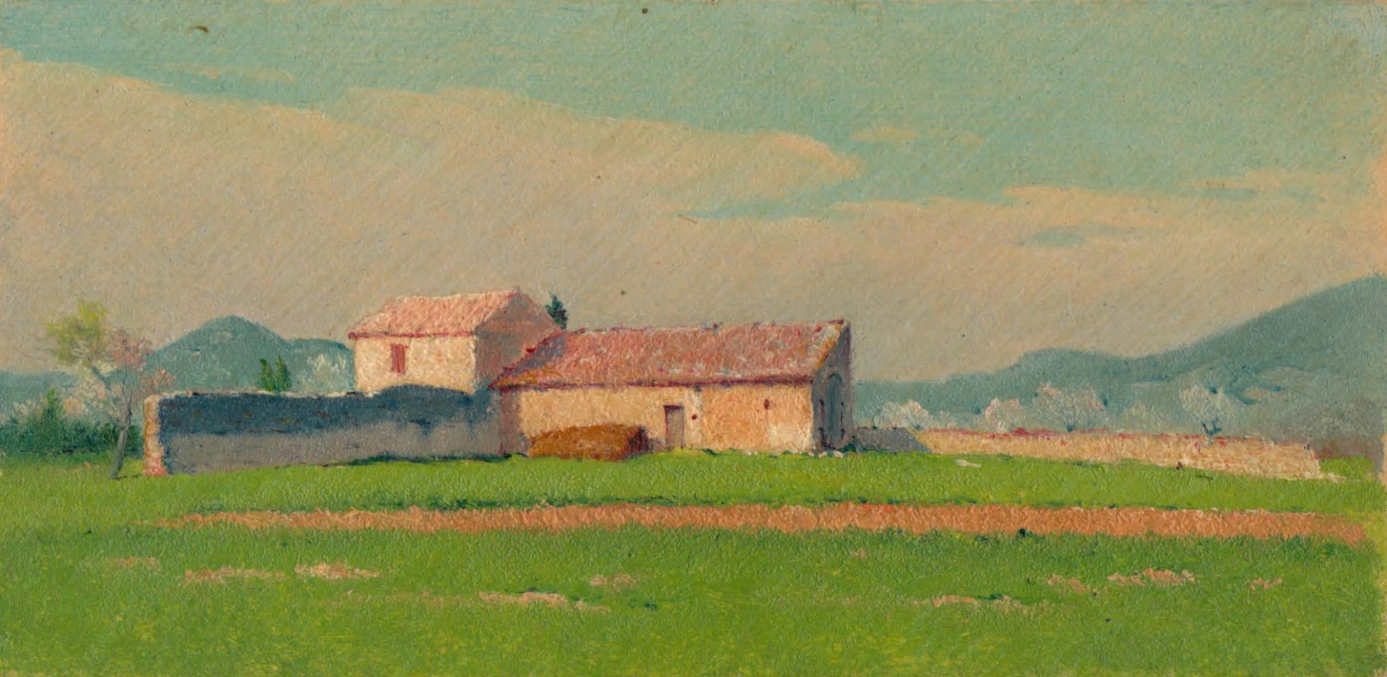 EDOUARD ATHÉNOSY, The abandoned farmhouse, 1915