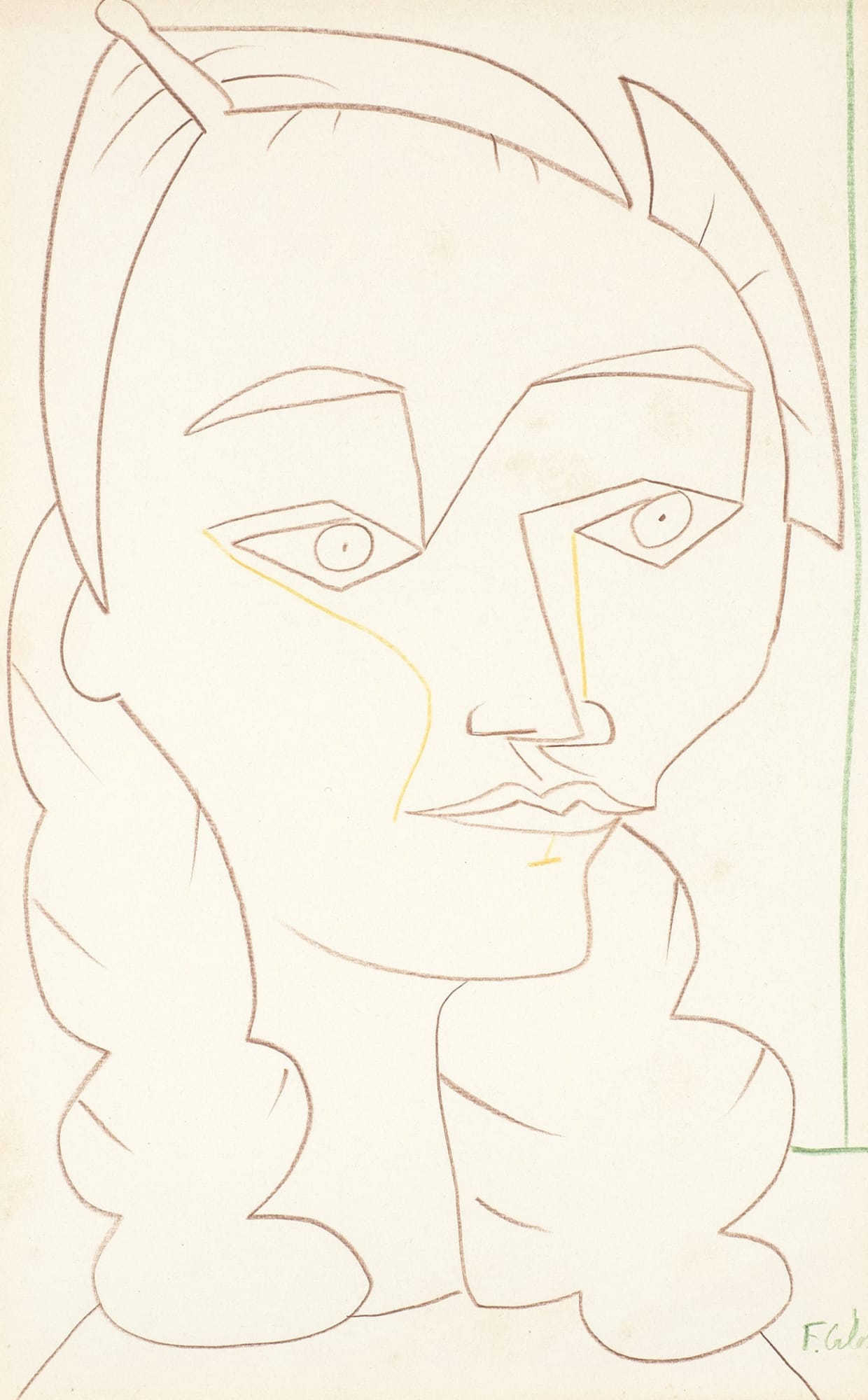 FRANÇOISE GILOT, Portrait of Cécile Miguel, circa 1950 - 1955