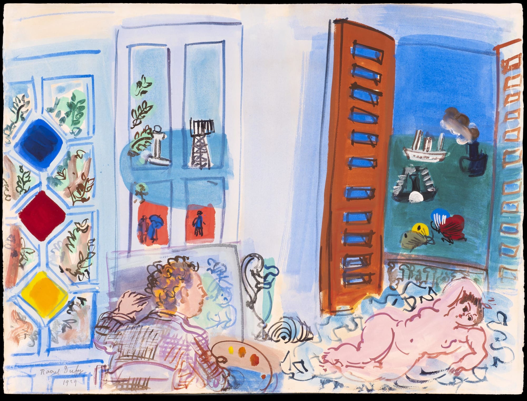 Raoul Dufy, L'atelier de l'artiste au Havre, 1929