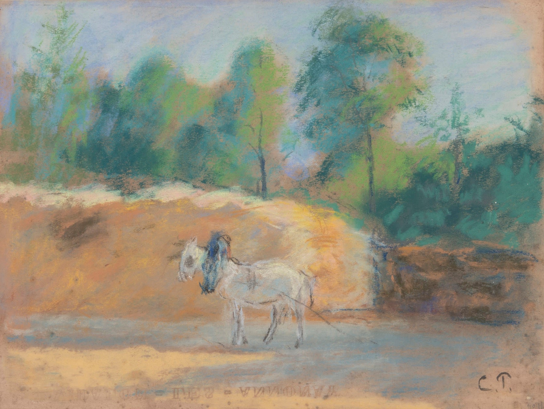 Camille Pissarro, Etude pour la batterie à Montfoucault, c. 1874-75