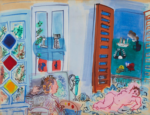 Raoul Dufy, L'atelier de l'artiste au Havre, 1929