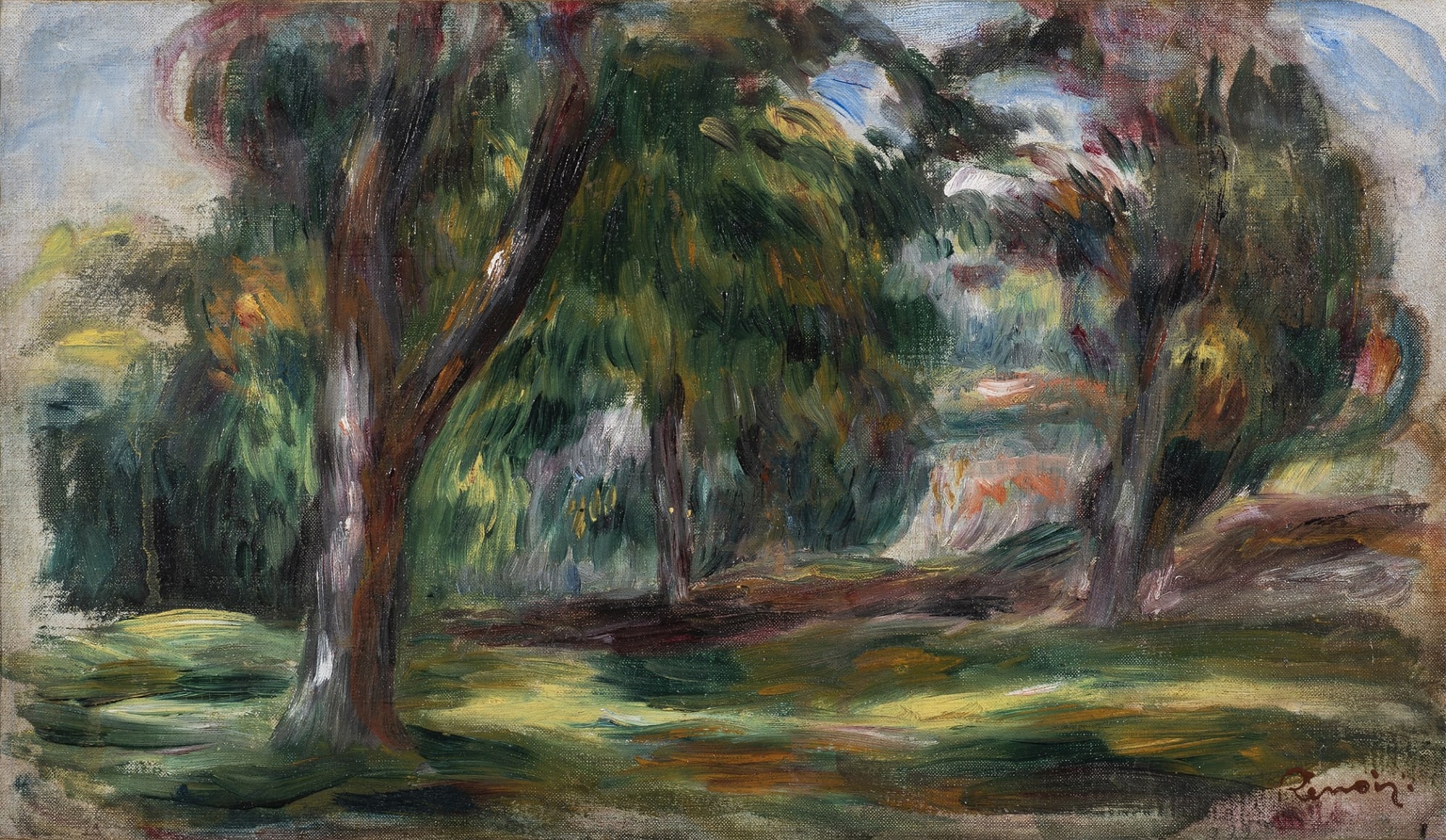 Pierre-Auguste Renoir, Pré et arbres, 1893