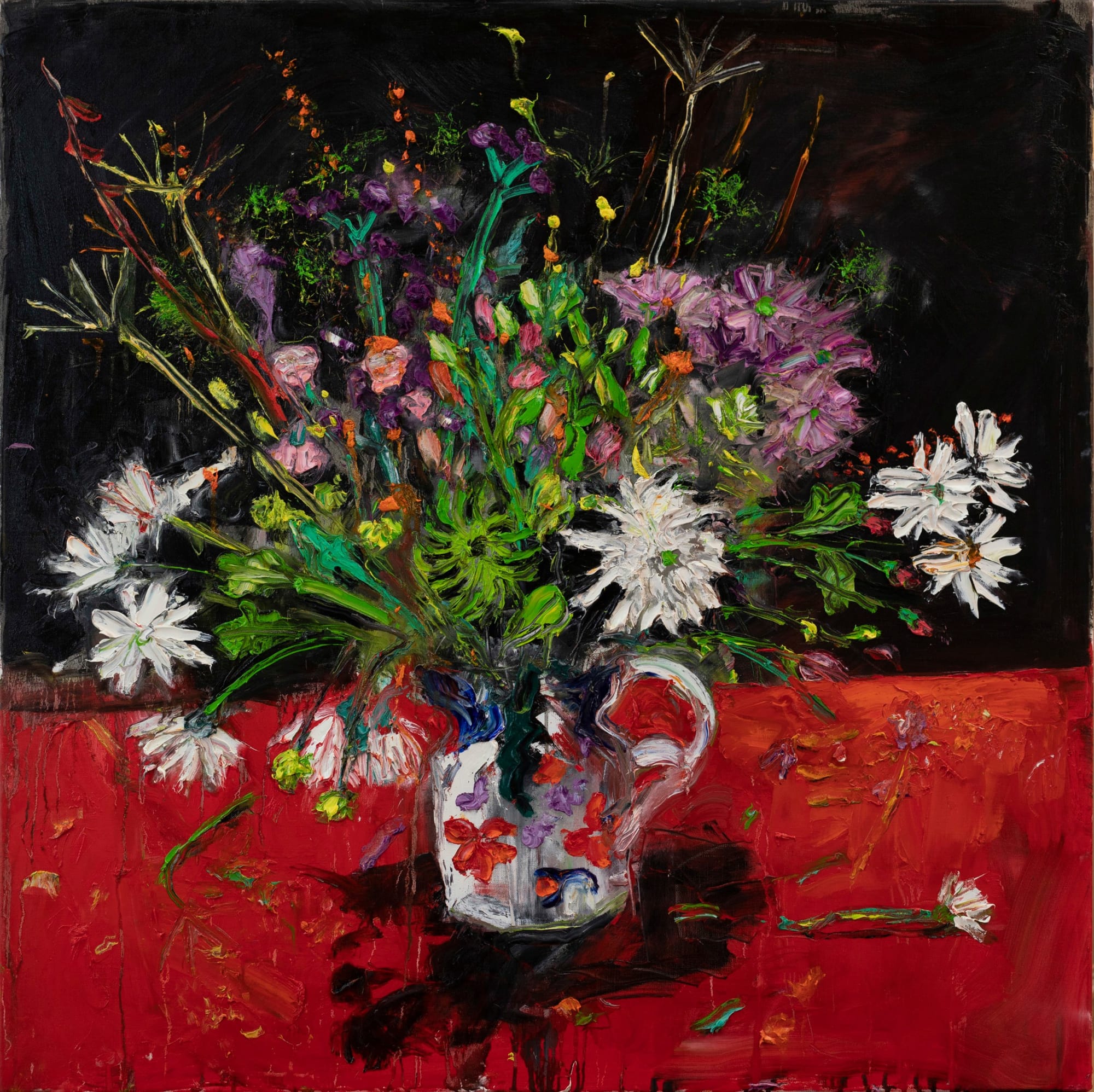 Shani Rhys James, Flowers in a Gaudy Jug, 2021