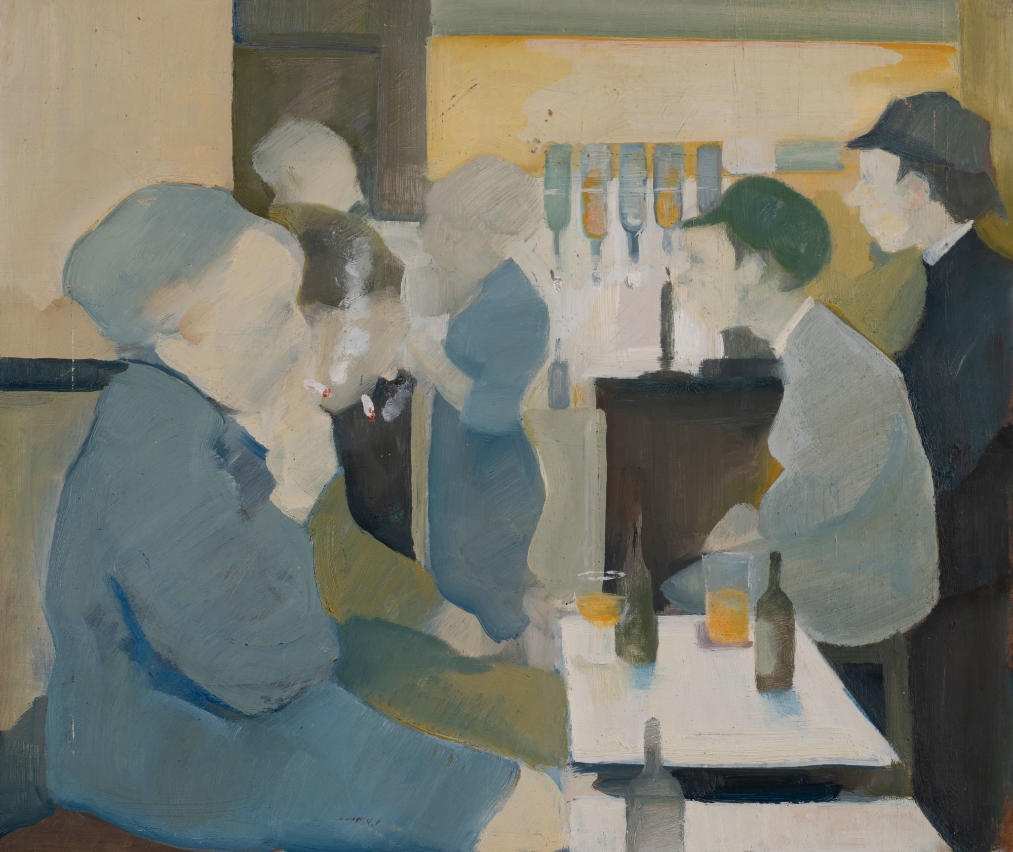 Eric Tucker, Bar Scene with Two Ladies Smoking