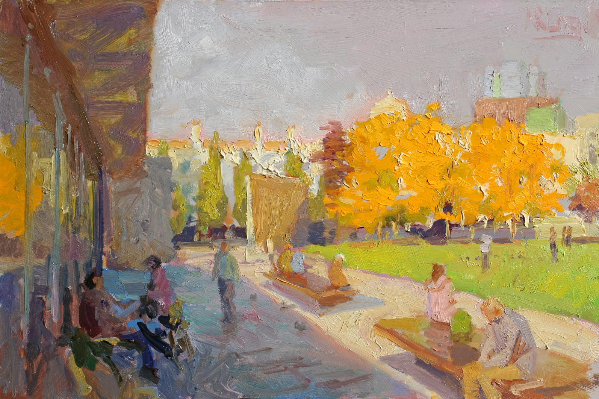 Norman Long MAFA, Autumn Blaze Piccadilly Gardens