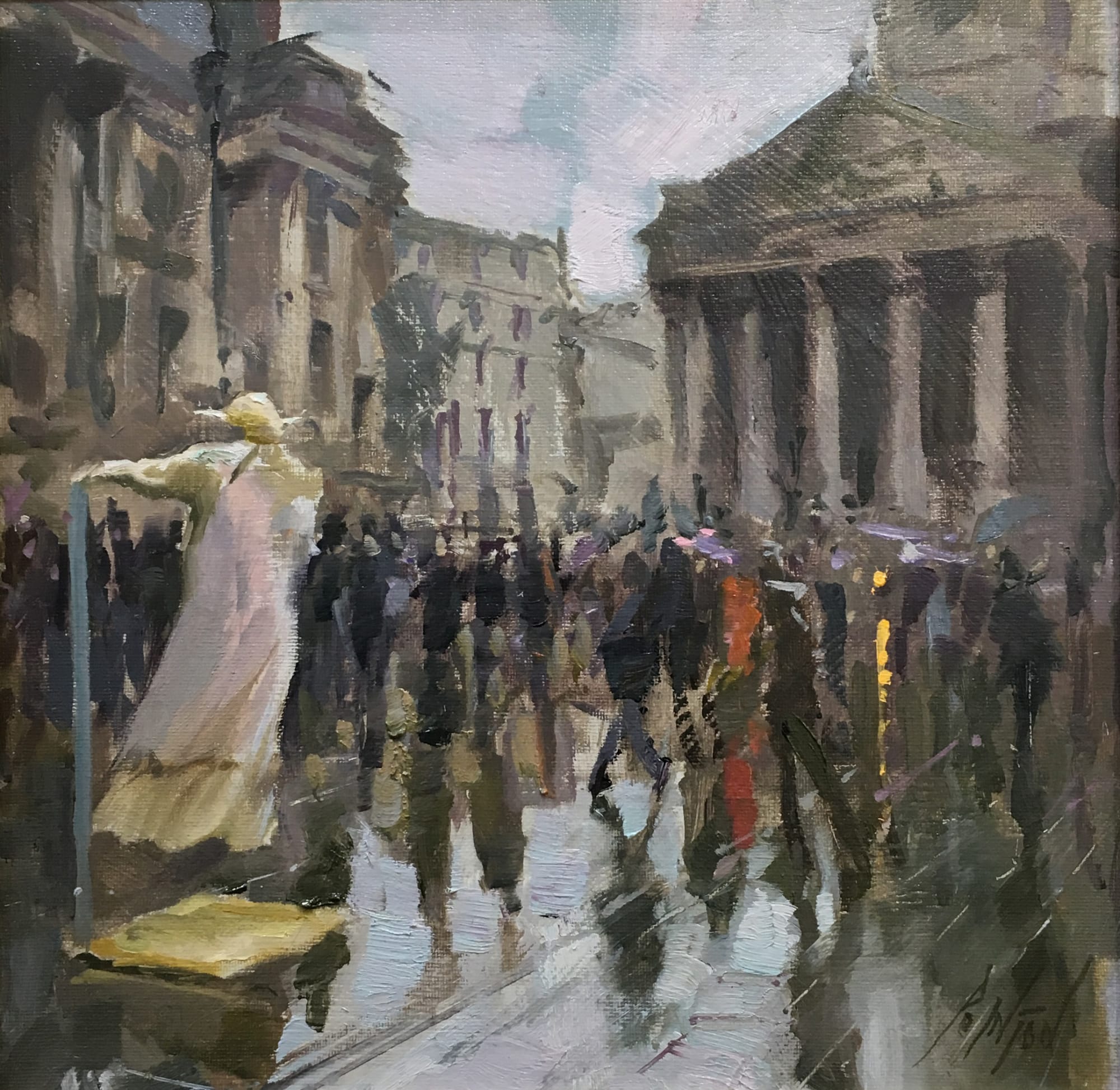 Rob Pointon AROI RBSA MAFA, Yoda Floating Above Trafalgar Square, 2018