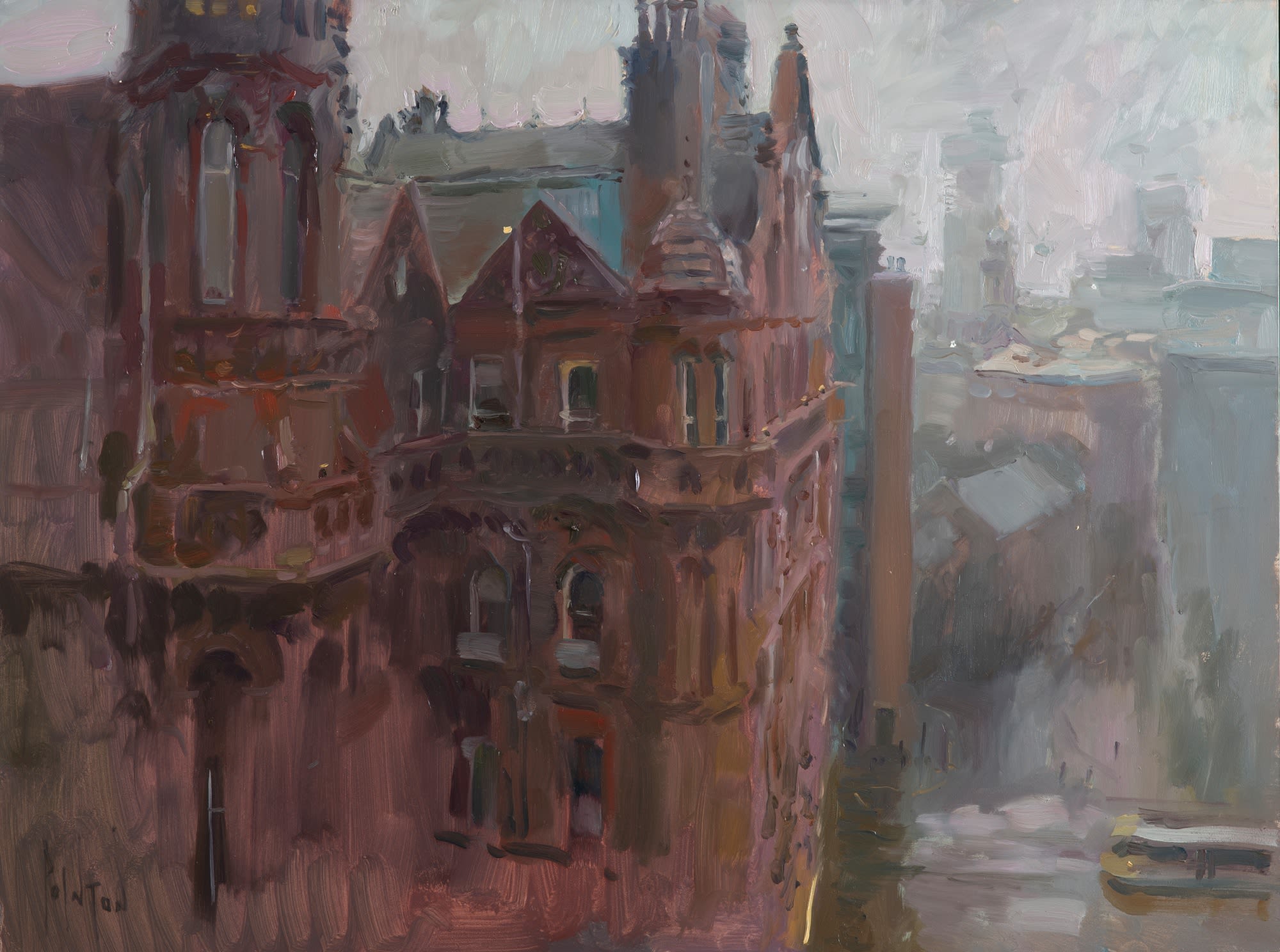 Rob Pointon ROI, Midland Hotel in the Mist, 01/2020