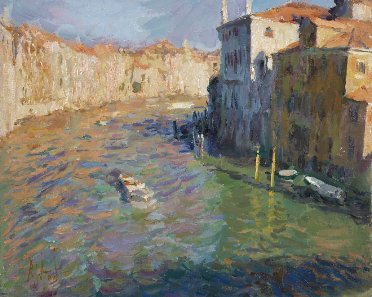 Rob Pointon AROI RBSA MAFA, Morning Light on the Grand Canal from Ponte dell'Accademia, 2019