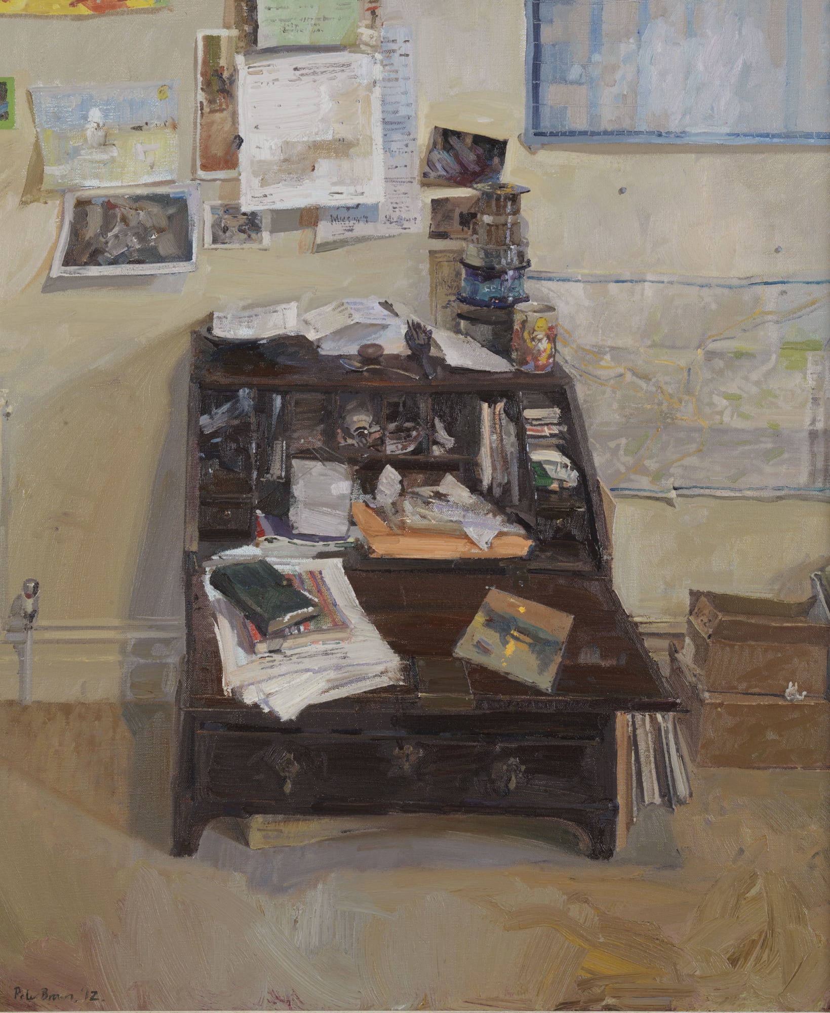 Peter Brown ROI NEAC, Combe Park Study with the Udaipur Sunset Painting
