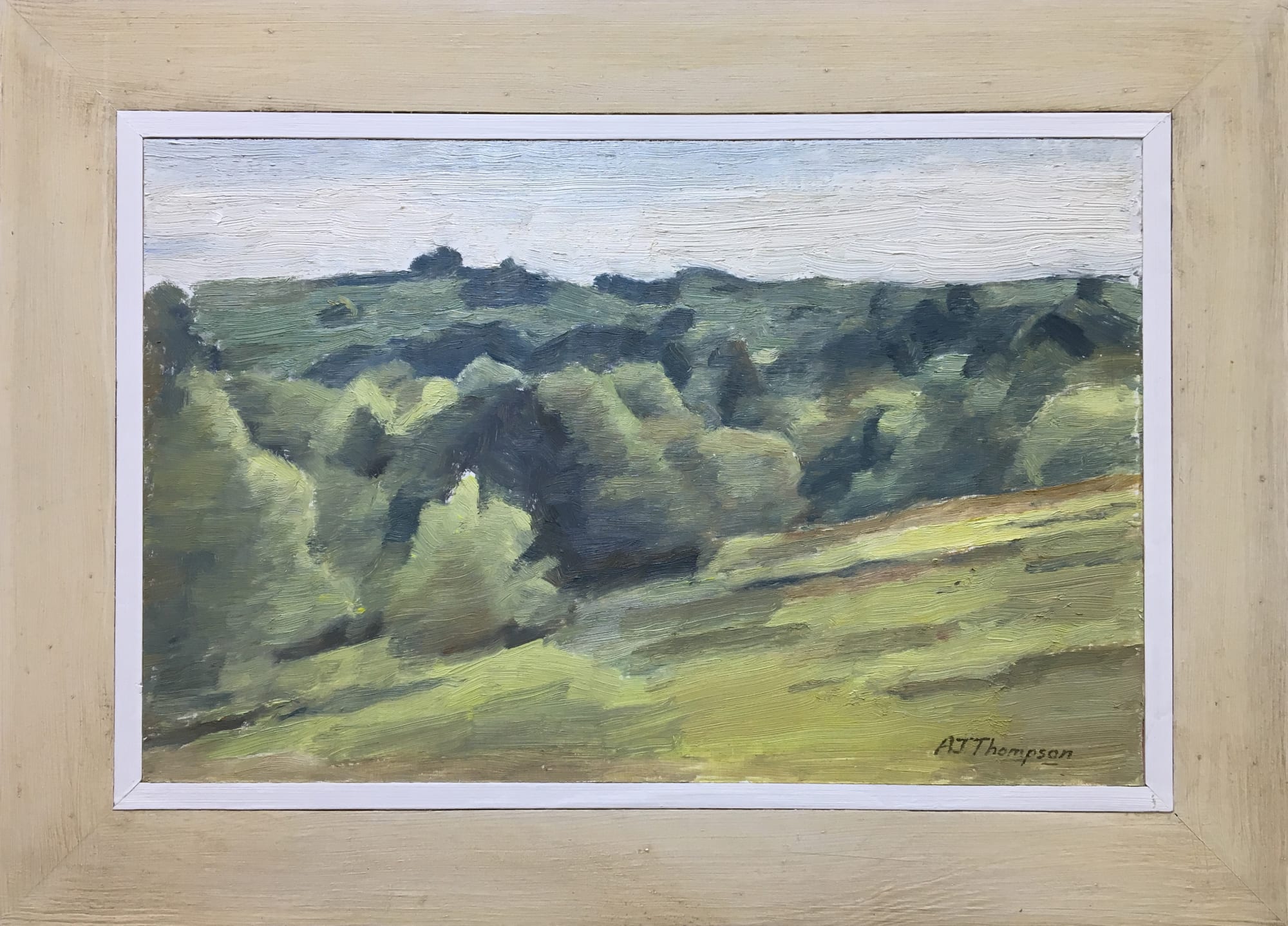 Alan James Thompson, Hillside with Bushes, 2018