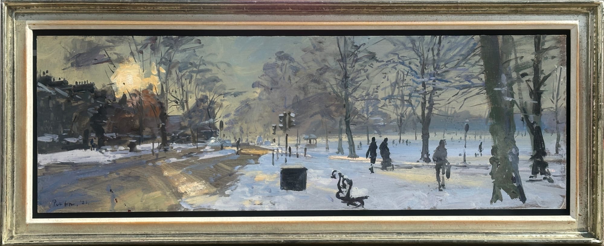 Peter Brown ROI NEAC, West Park, Morning Sun, Snow and Mist
