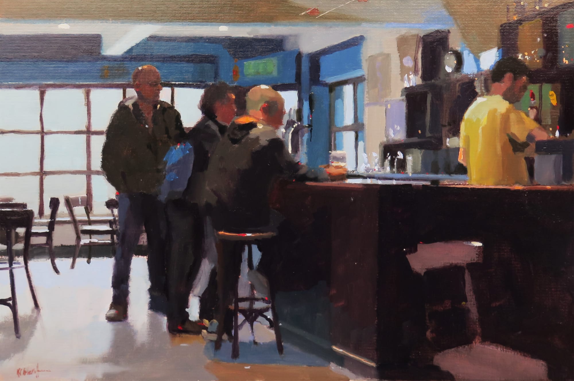 Michael Ashcroft MAFA, 3 Deep at the Bar, Cask, Manchester