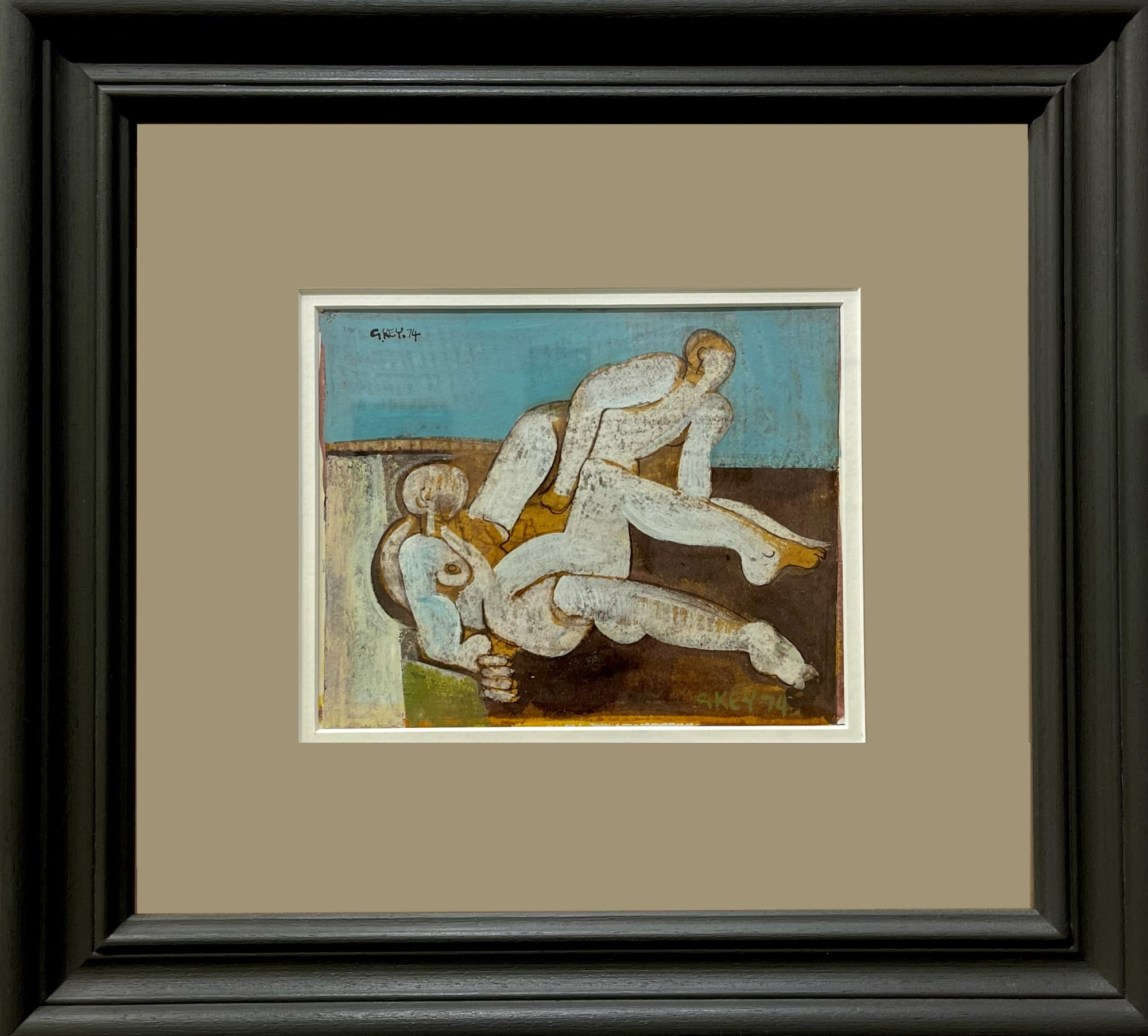 Geoffrey Key, The Wrestlers, 1974