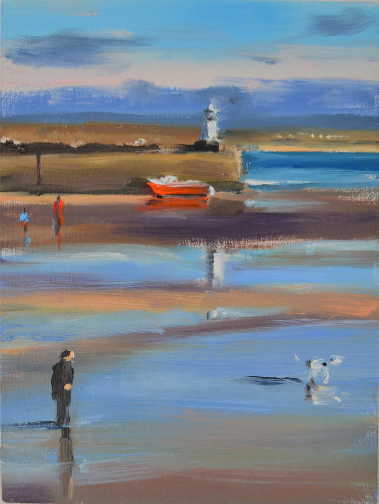 Liam Spencer, St Ives Harbour with Dalmatian