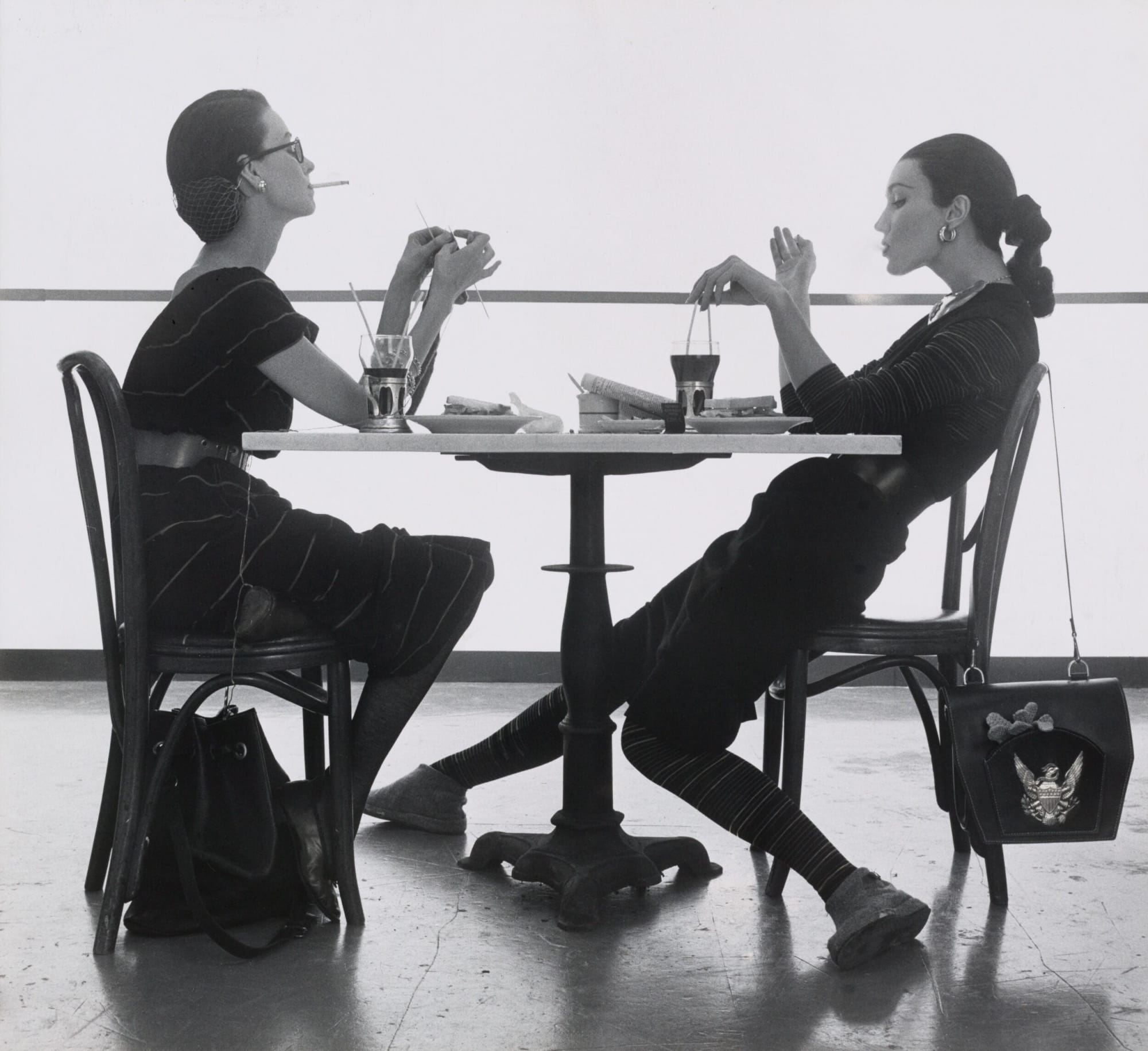 Irving Penn, Women in Wartime (Dorian Leigh and Evelyn Tripp), New York, 1950