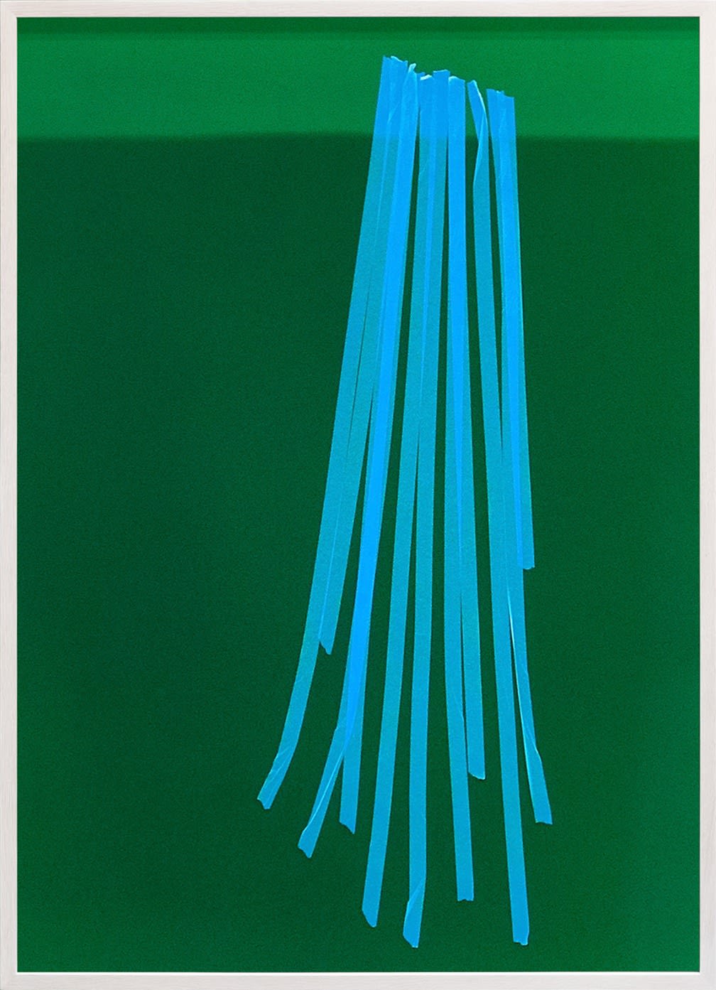Frank Mädler, Blaue Streifen, Grün (Blue Stripes, Green), 2020