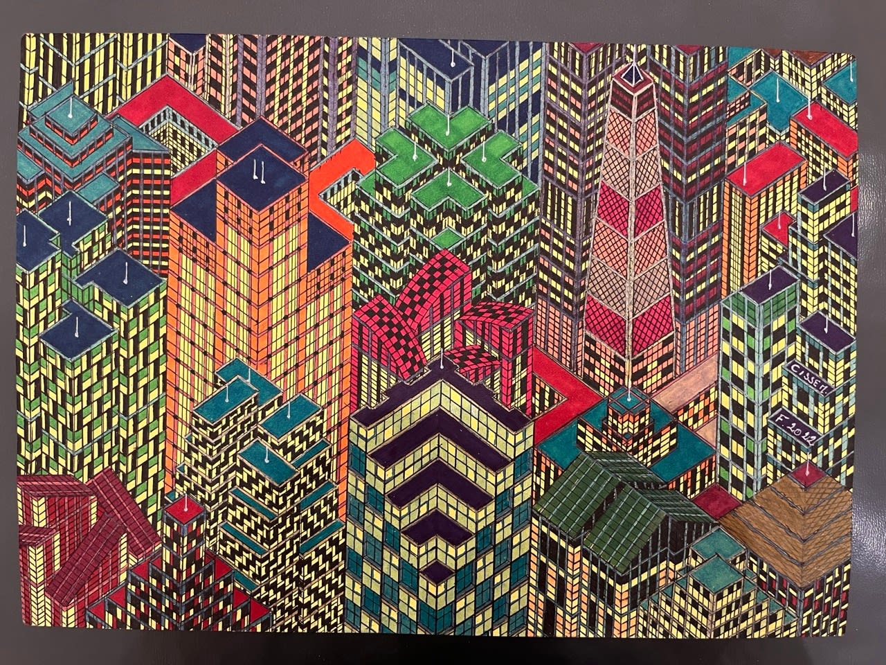 Mamadou Cissé, Sans titre (jaune), 2022