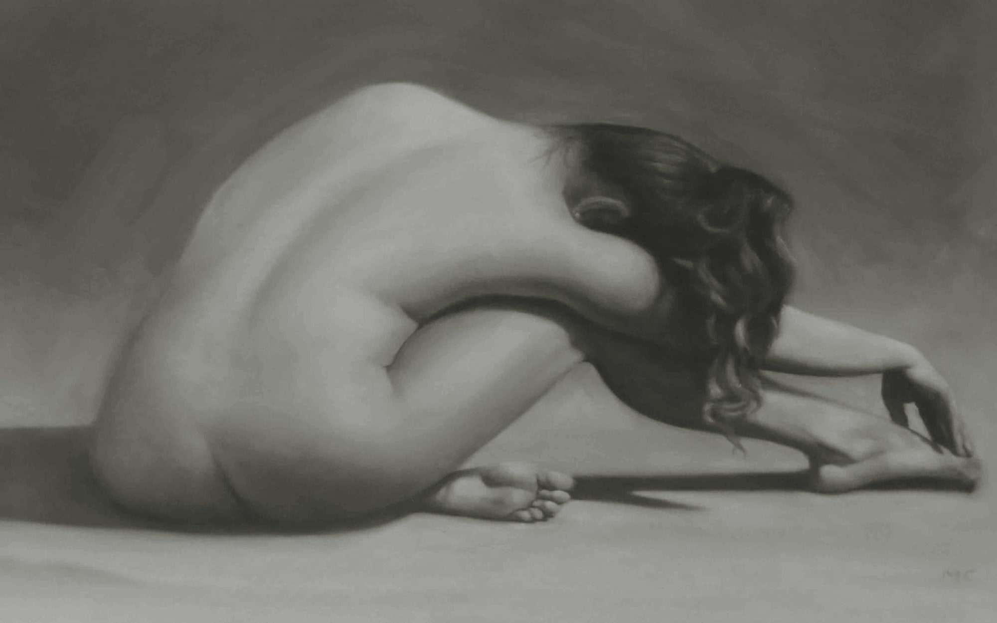 Mark Clark, Nude touching her Feet