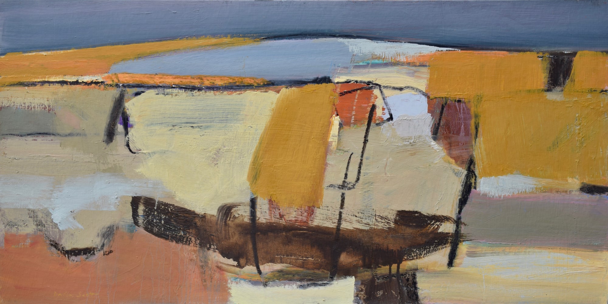 Dafila Scott, Farm under the Hill in Autumn (London Gallery)