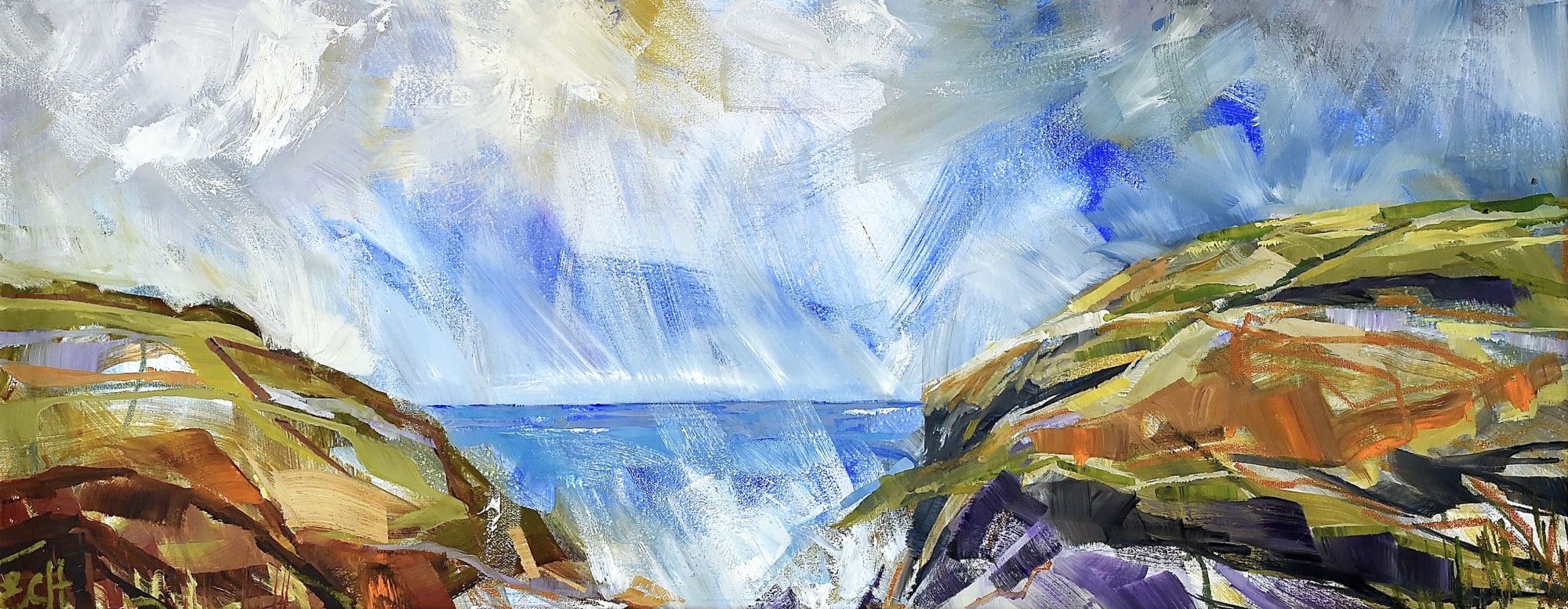 Emma Haggas, Rough Sea at Pentargon