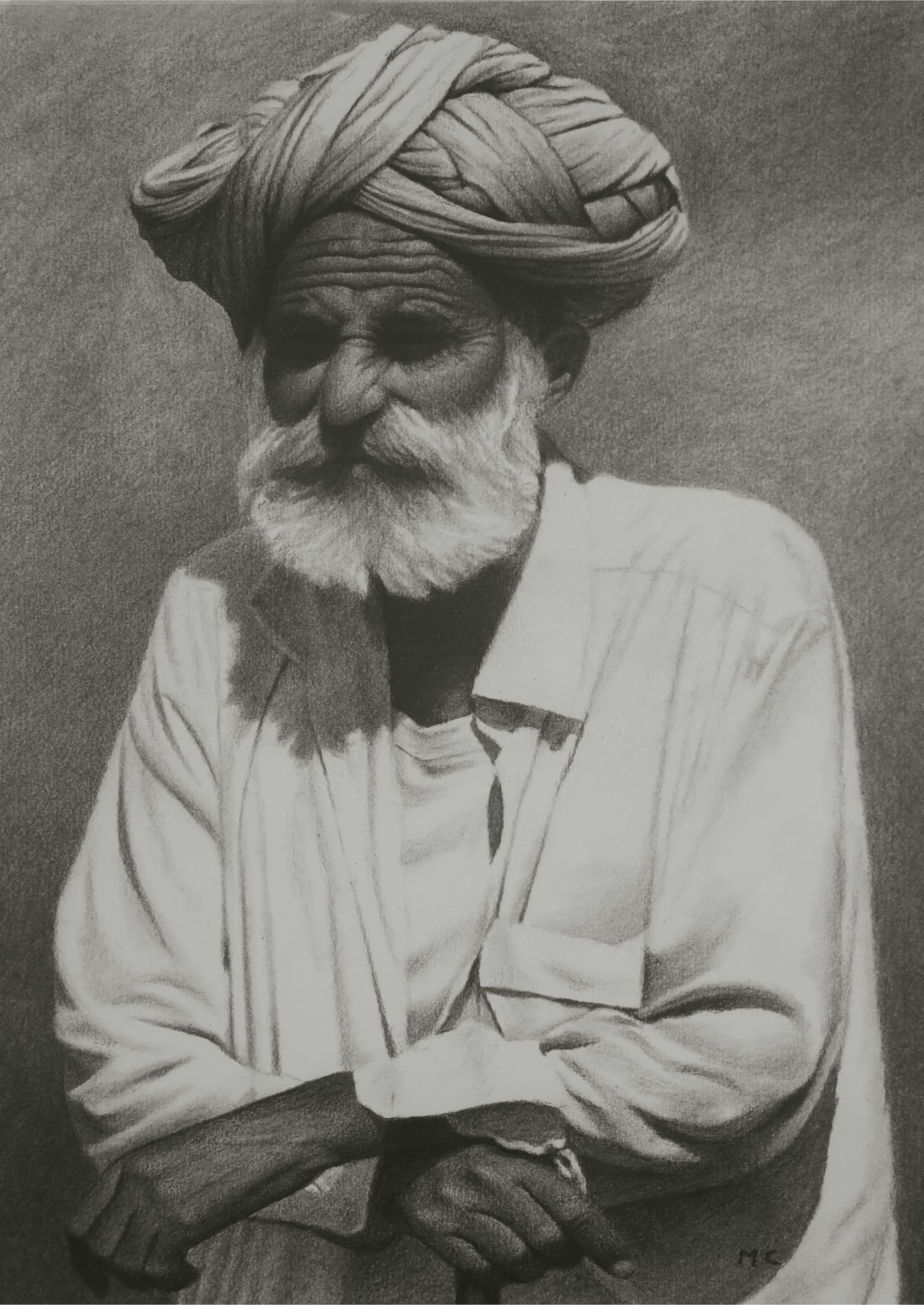 Mark Clark, Rajasthani Man with Stick