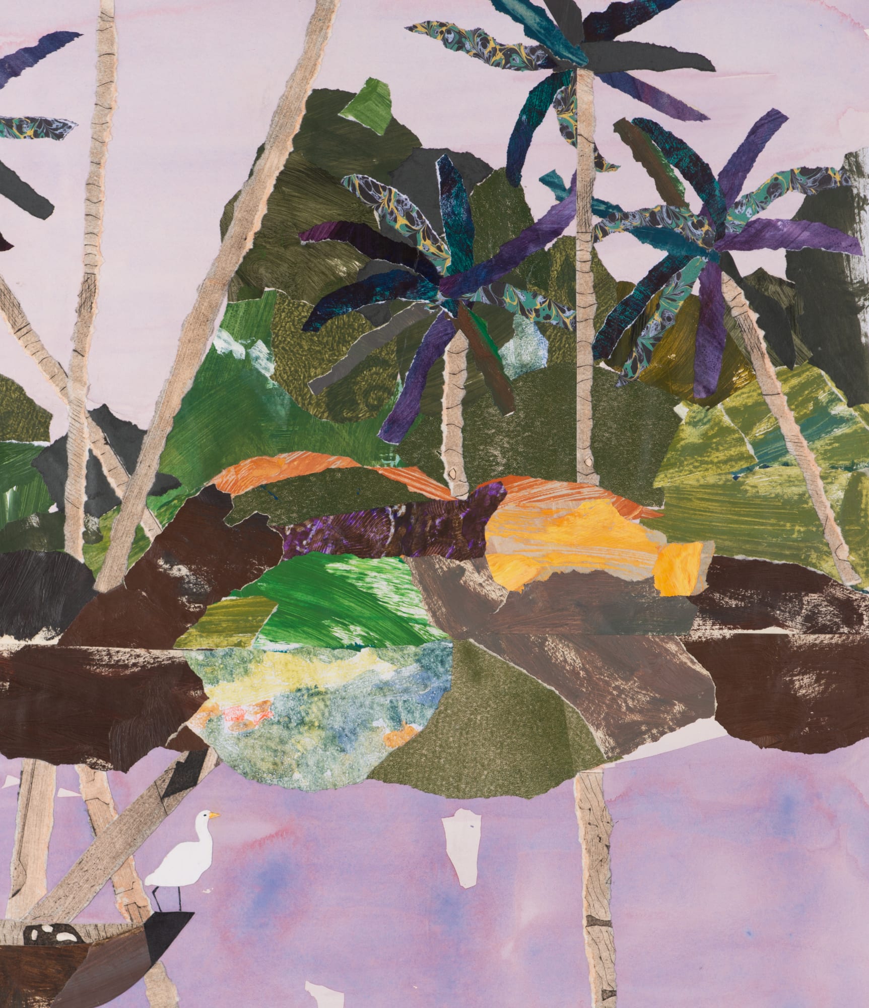 Dione Verulam, The Lagoon, Egret and Boat