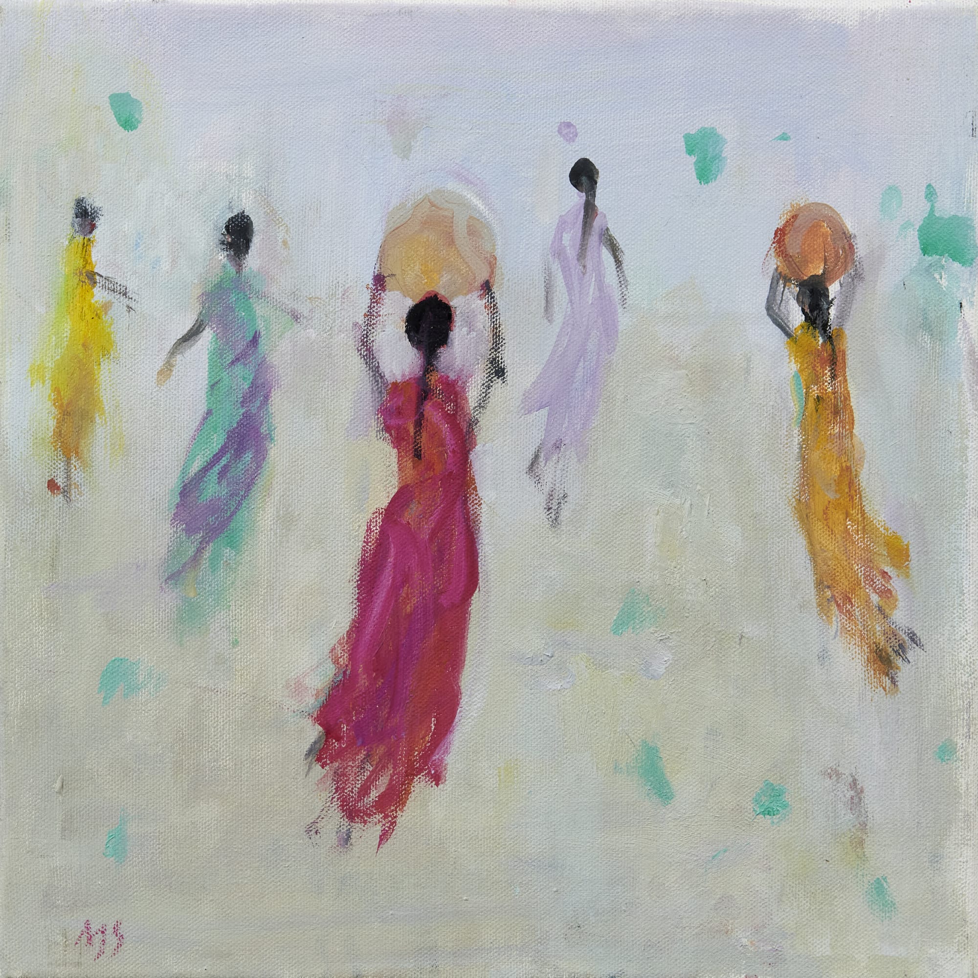 Ann Shrager, Five Ladies in Saris