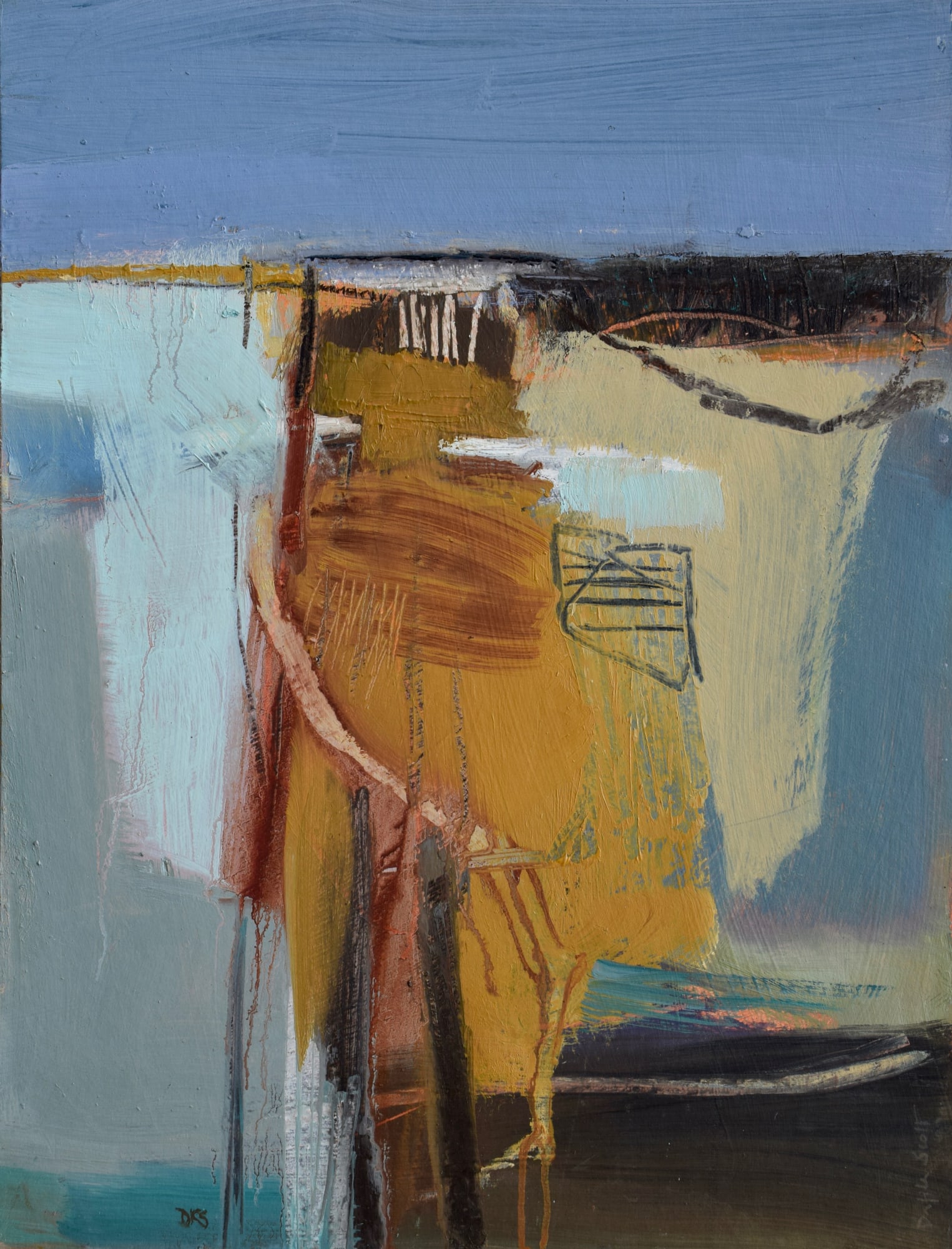 Dafila Scott, A Walk at the Coast, Grey Day (London Gallery)