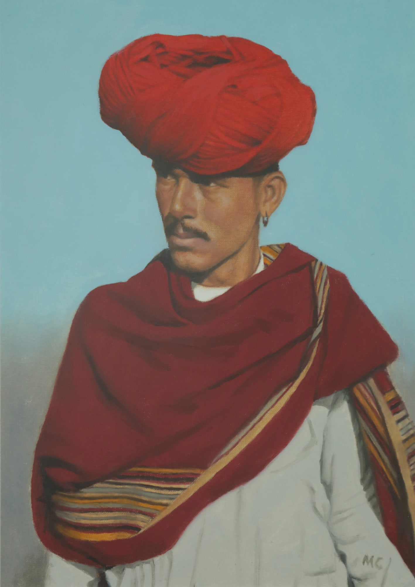 Mark Clark, Young Rajasthani Man with Red Turban
