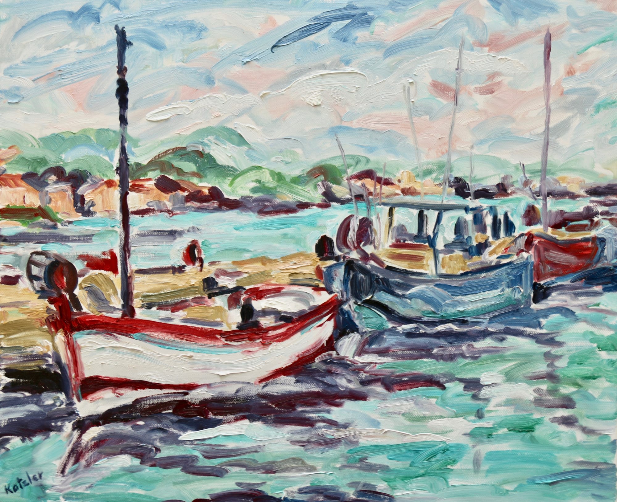 Fi Katzler, Port at Porquerolles (London Gallery)