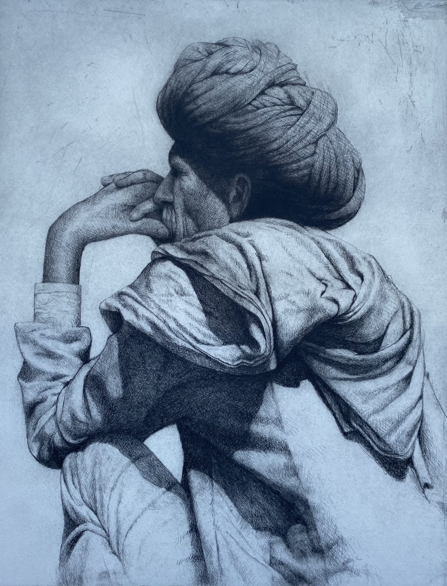 Mark Clark, Rajasthani Man, Jodhpur (Mounted)