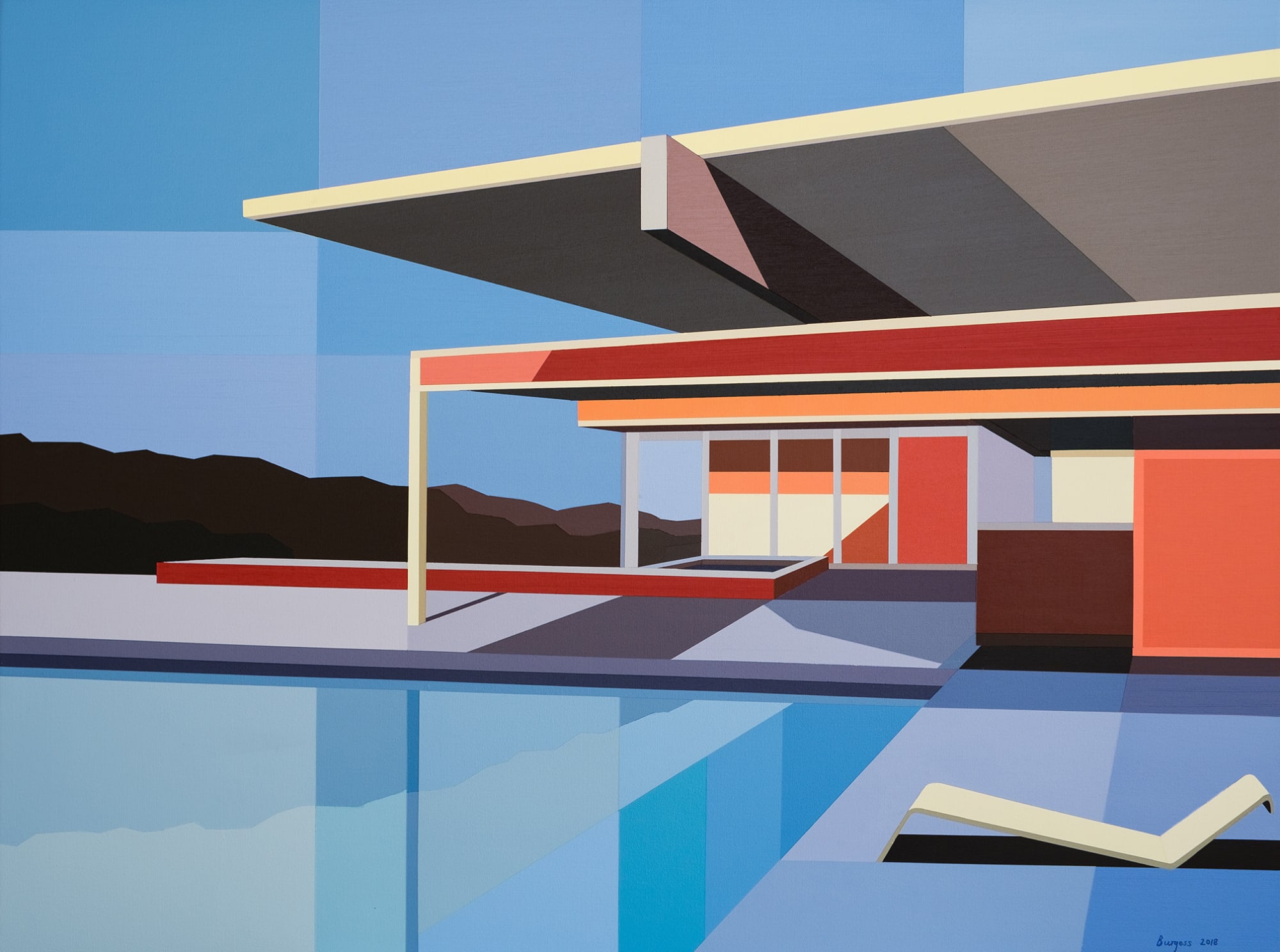 Andy Burgess, Re-Imagined Neutra III - Chuey House, 2019
