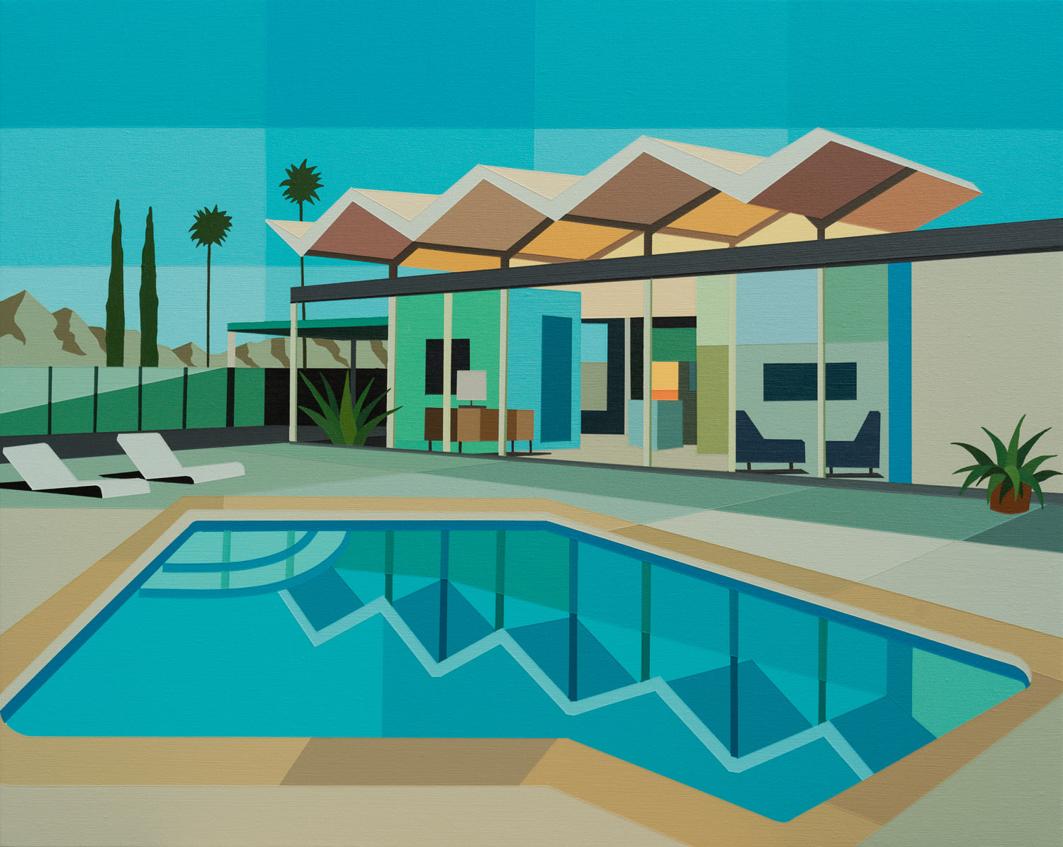 Andy Burgess, Wexler Steel House with Zig Zag Roof IV, 2019