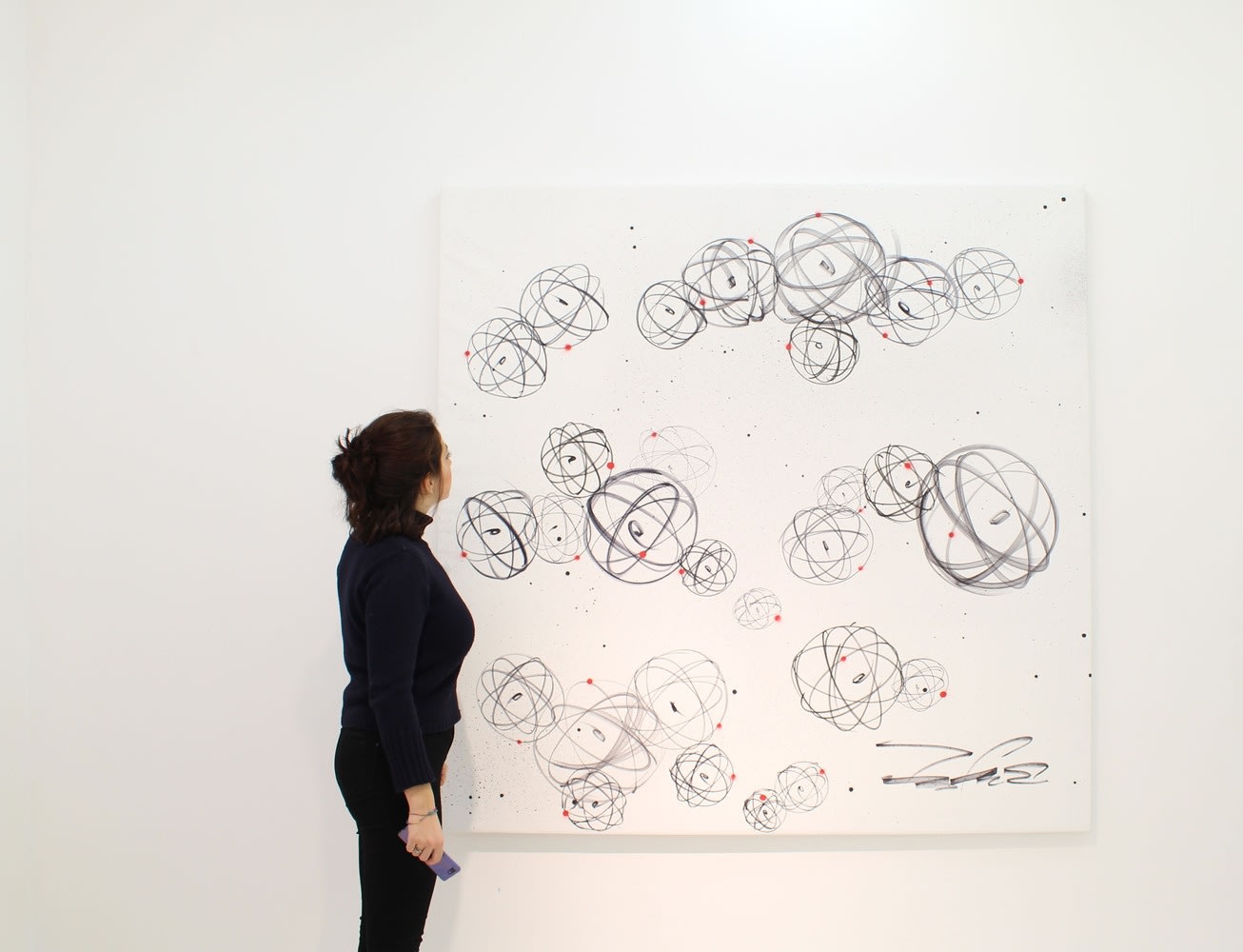 Futura Leap year Acrylic and spray painting 170 x170 cm 170 x 170 cm