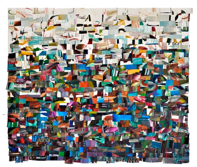 Caroline Rennequin Patchwork 2 Collage, oil painting on paper 123 x 143 cm