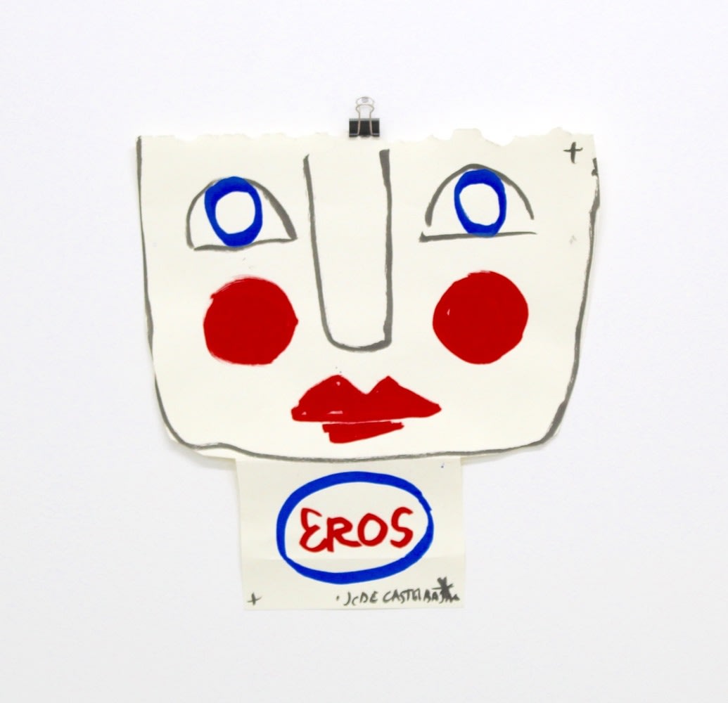 Castelbajac Eros drawing on paper 29,5 x 28 cm