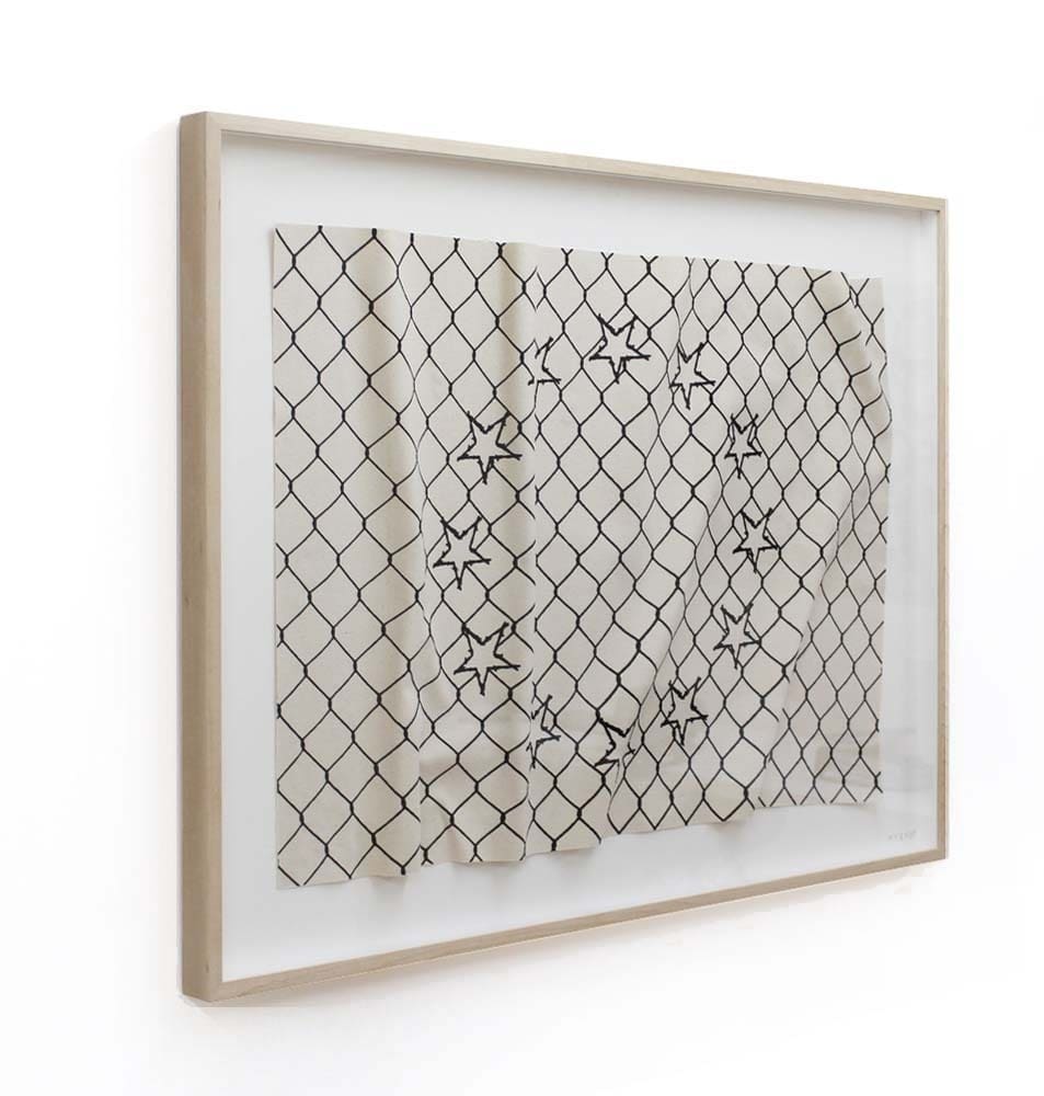 Icy And Sot EU Flag, limited edition /3 Screen print on canvas (Framed) 76 x 102 cm