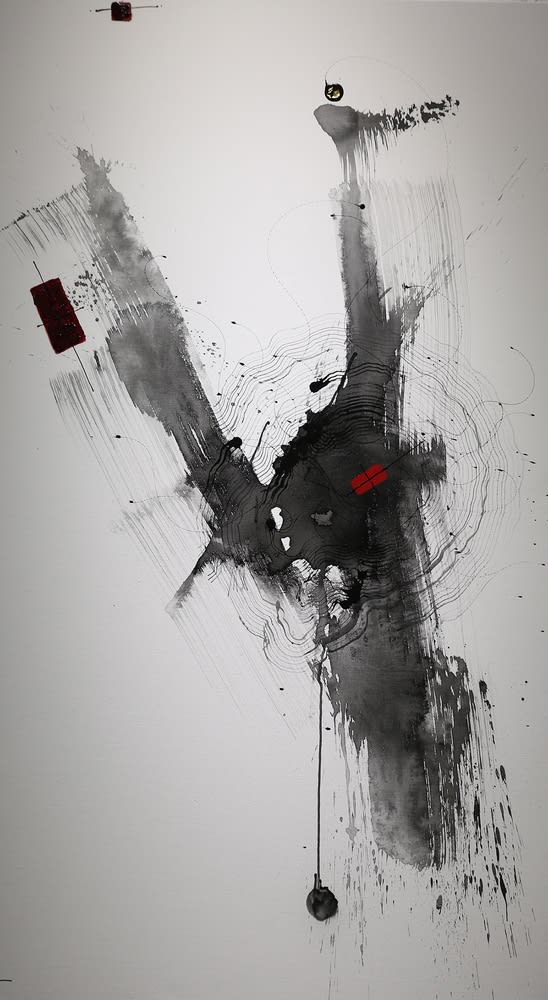 Chen Yingjie Connection acrylic on canvas 140 x 80 cm