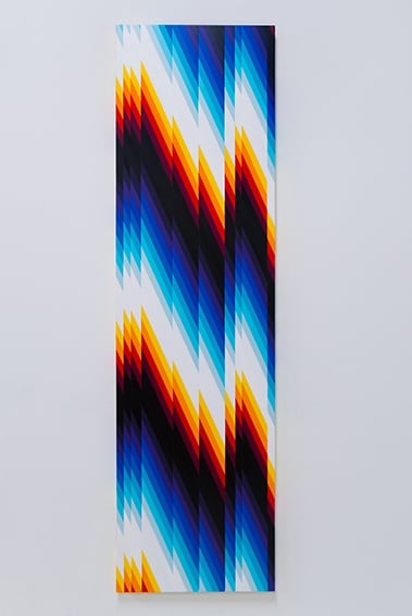 Felipe Pantone Chromadynamica 58 spray paint on aluminum panel 180 x 50 cm