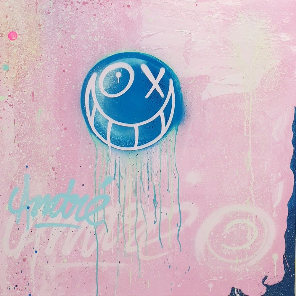 André Saraiva Sans titre Acrylic and spray painting 100 x 100 cm